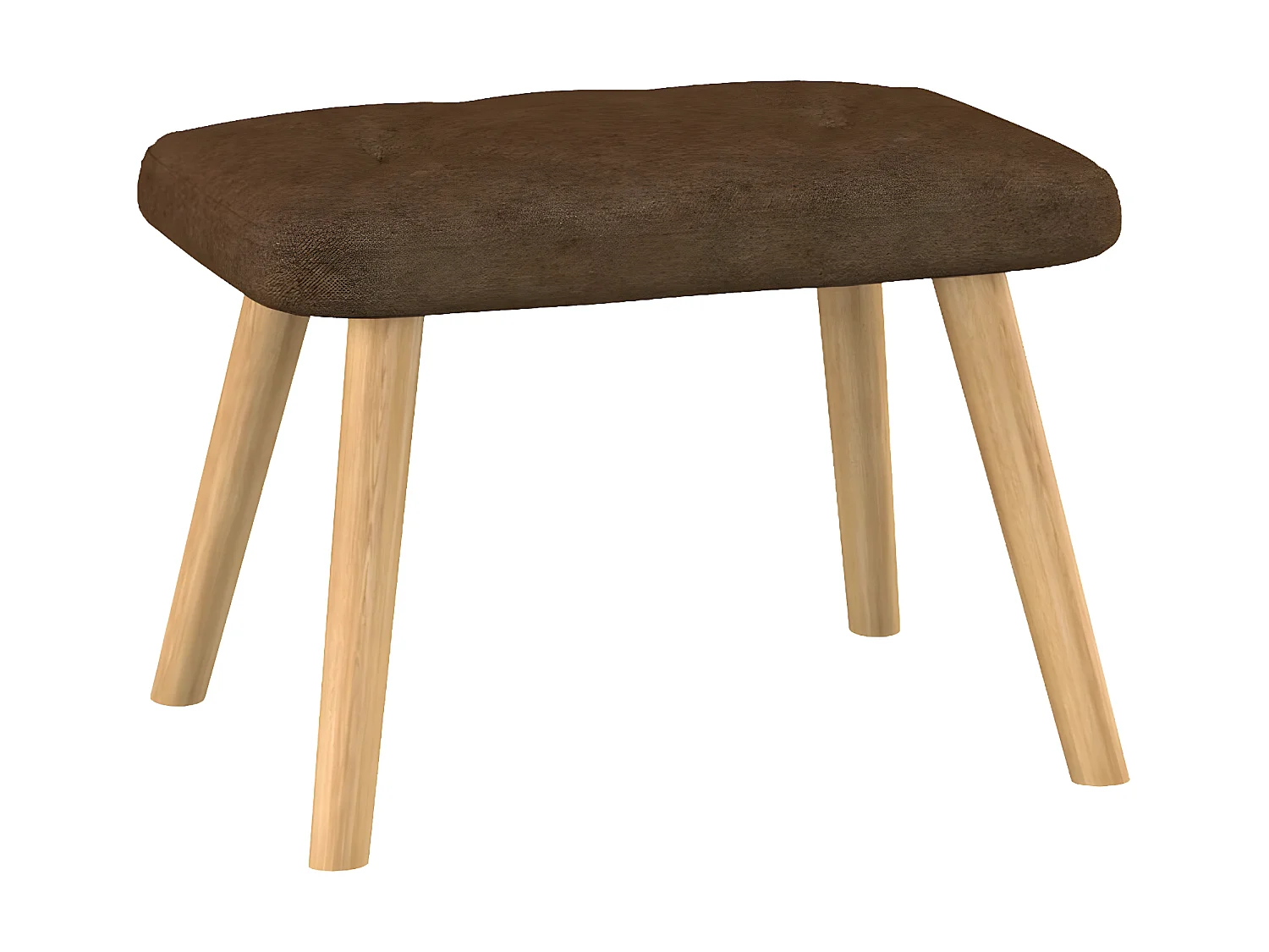 Chaise de relaxation avec tabouret Marron Tissu