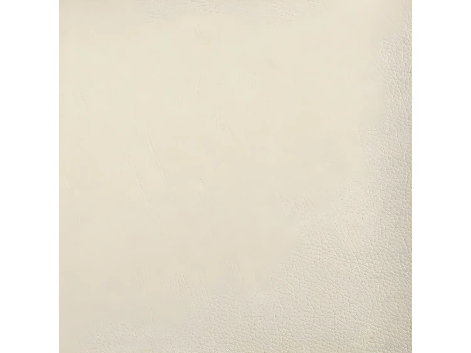 Sillón reclinable de piel sintética color crema con reposapiés