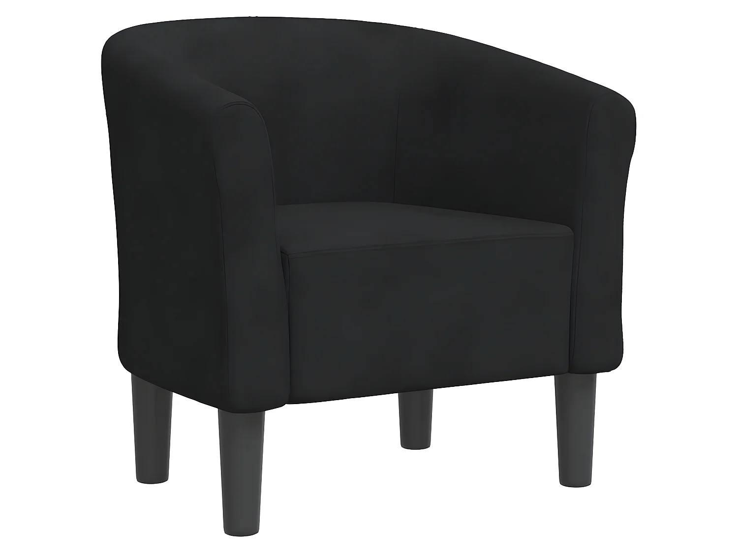 Sillón convertible de terciopelo negro