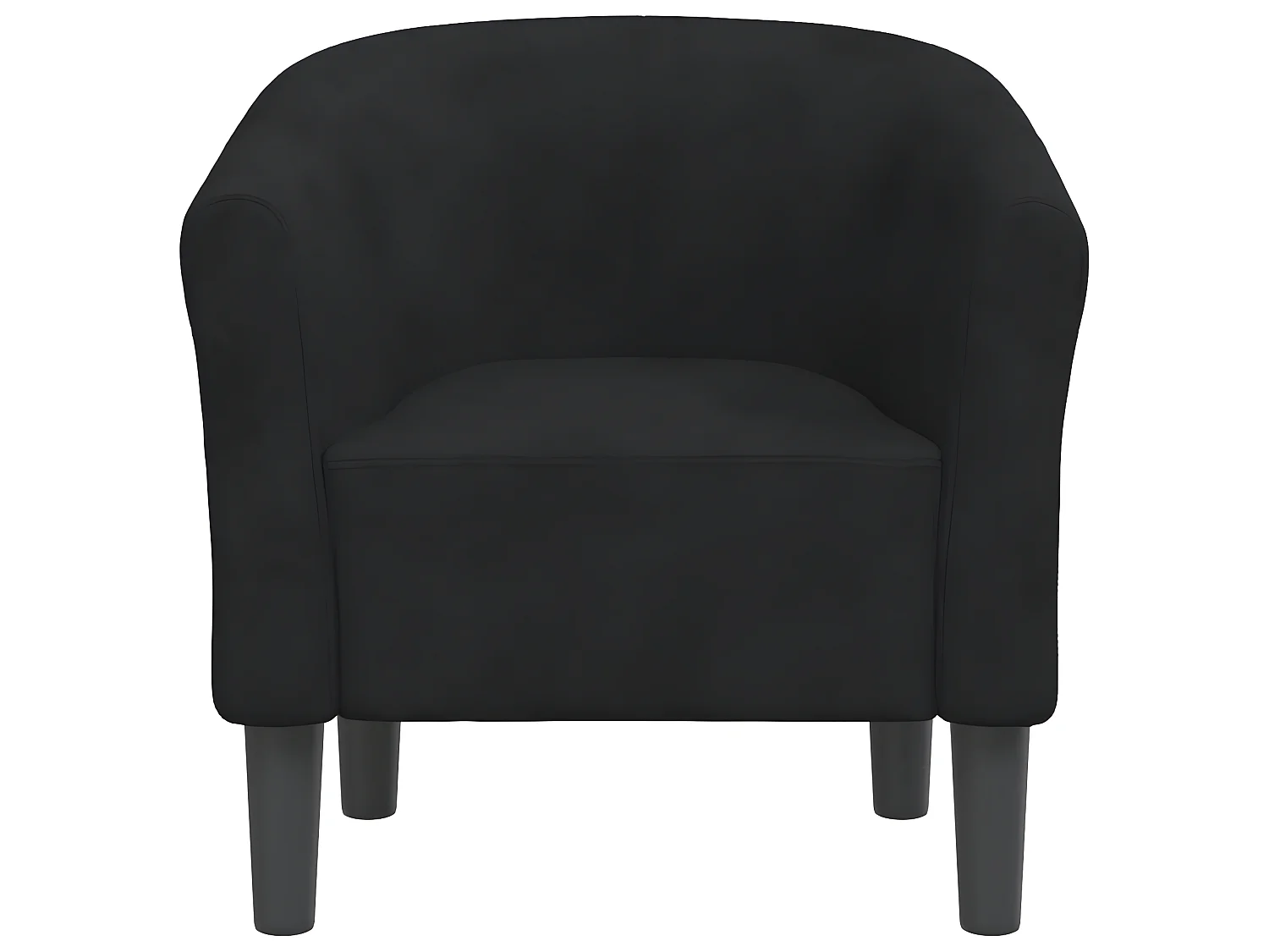 Sillón convertible de terciopelo negro