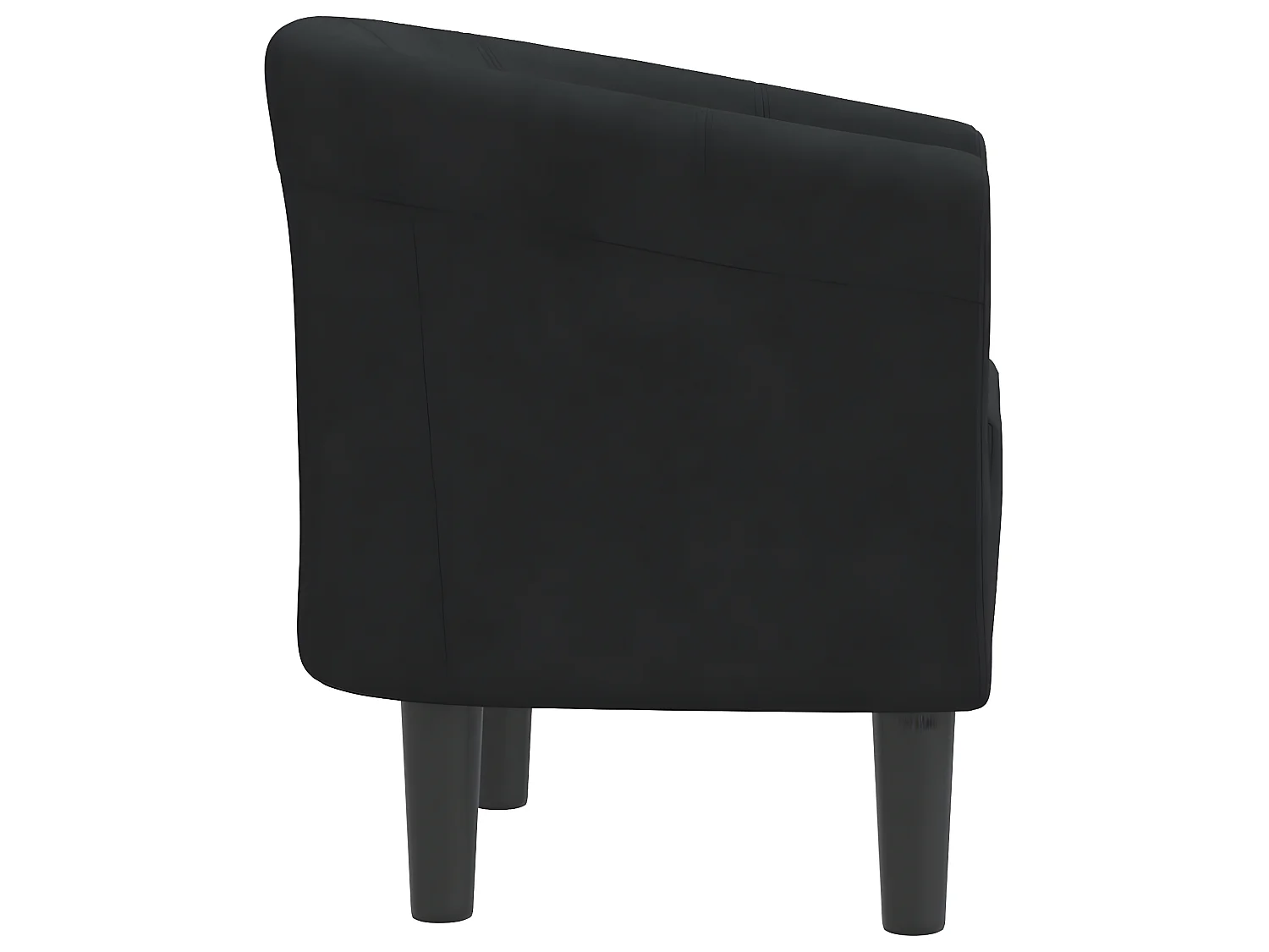 Fauteuil cabriolet noir velours