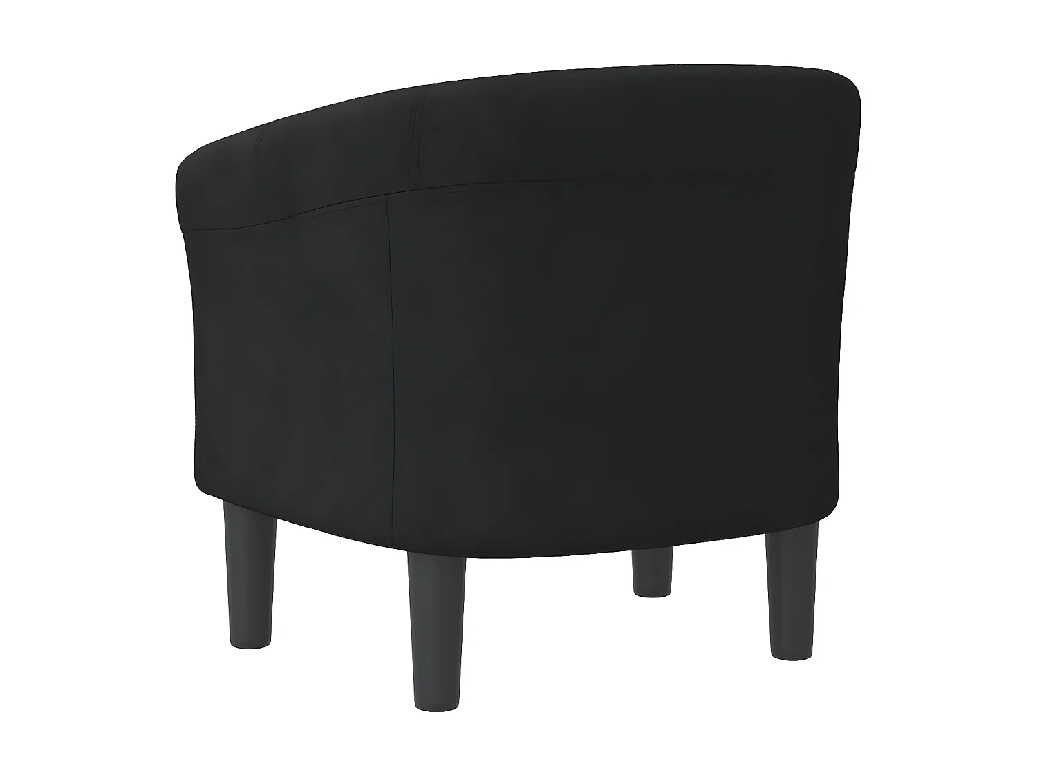 Fauteuil cabriolet noir velours