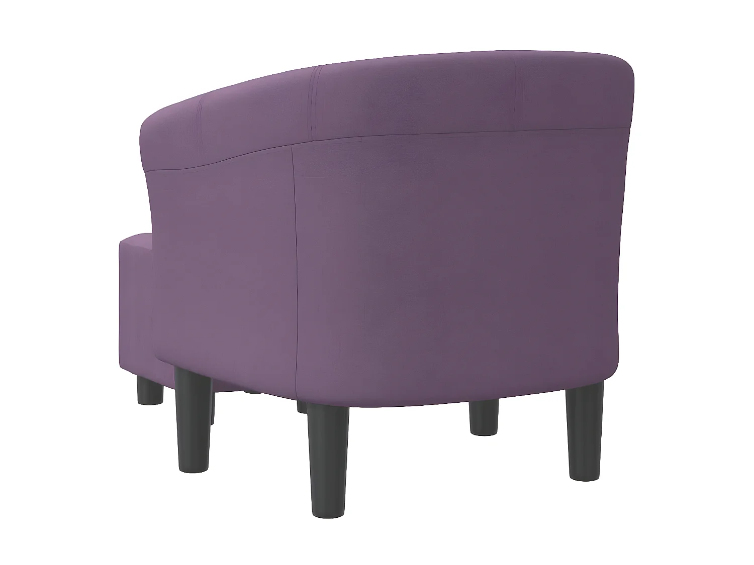 Fauteuil cabriolet avec repose-pied violet tissu