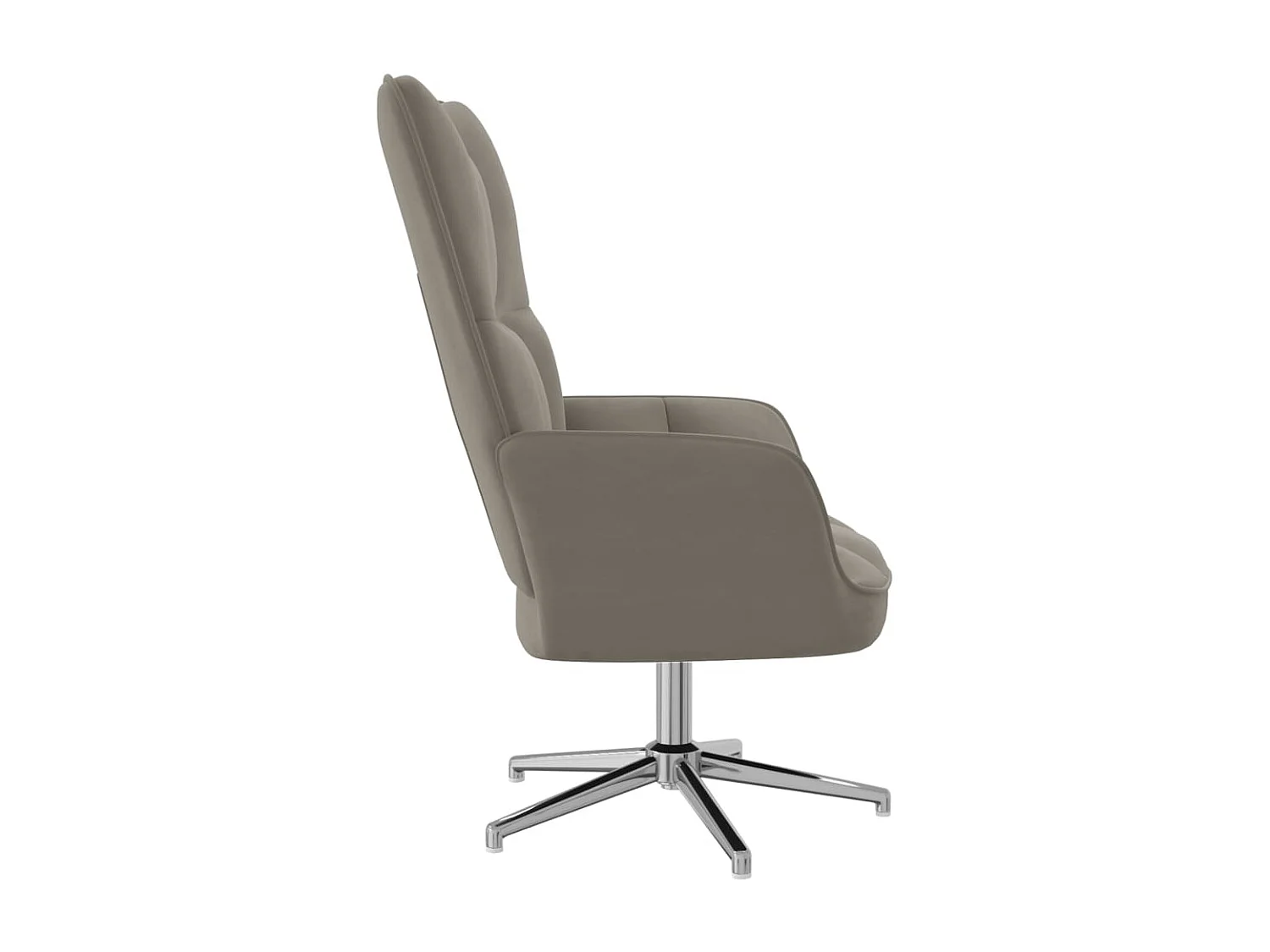 Chaise de relaxation Gris clair Velours