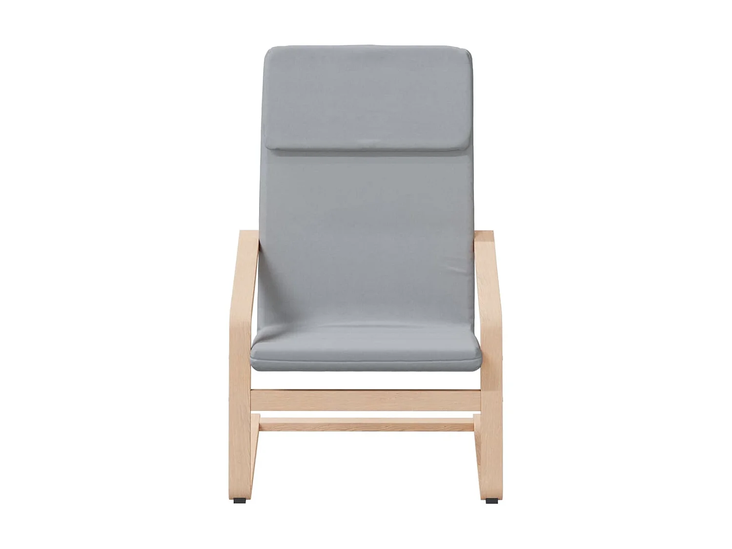 Ontspanningsstoel met voetsteun Lichtgrijze stof