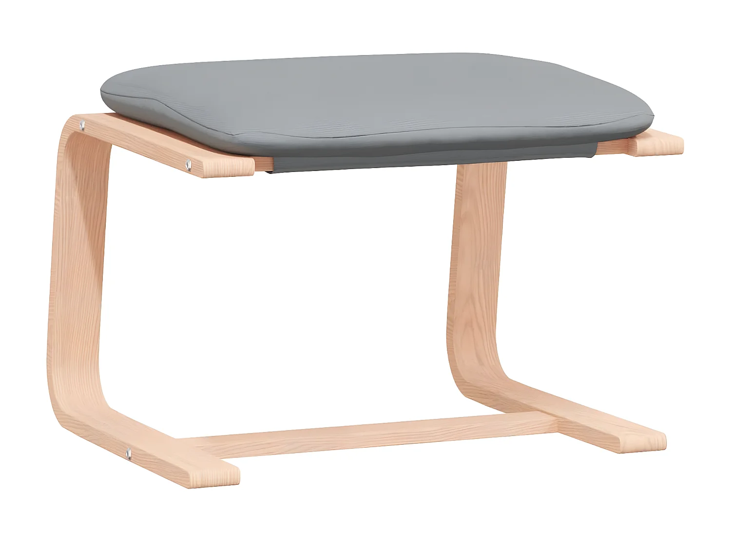 Ontspanningsstoel met voetsteun Lichtgrijze stof