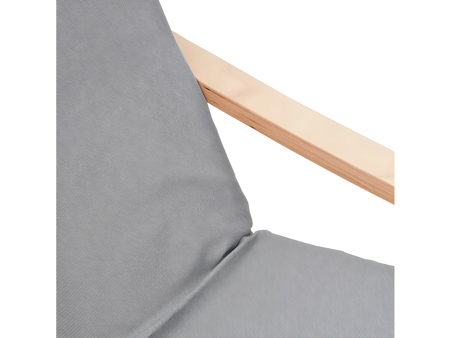 Ontspanningsstoel met voetsteun Lichtgrijze stof