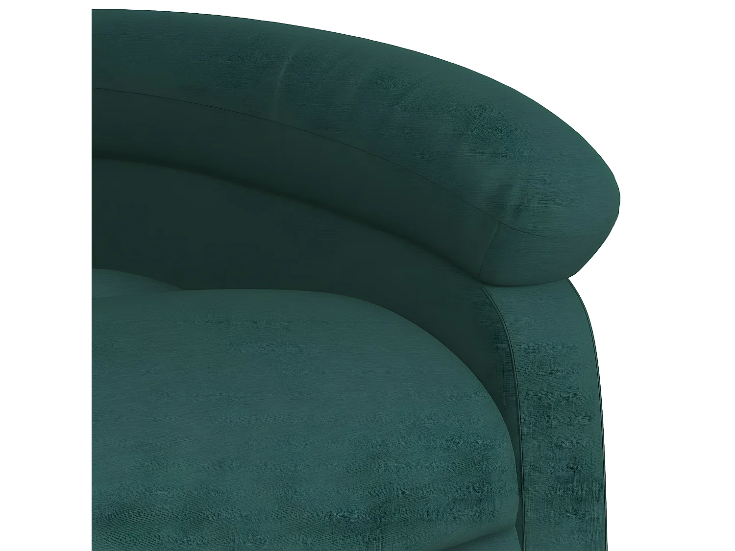 Poltrona reclinabile in tessuto verde scuro