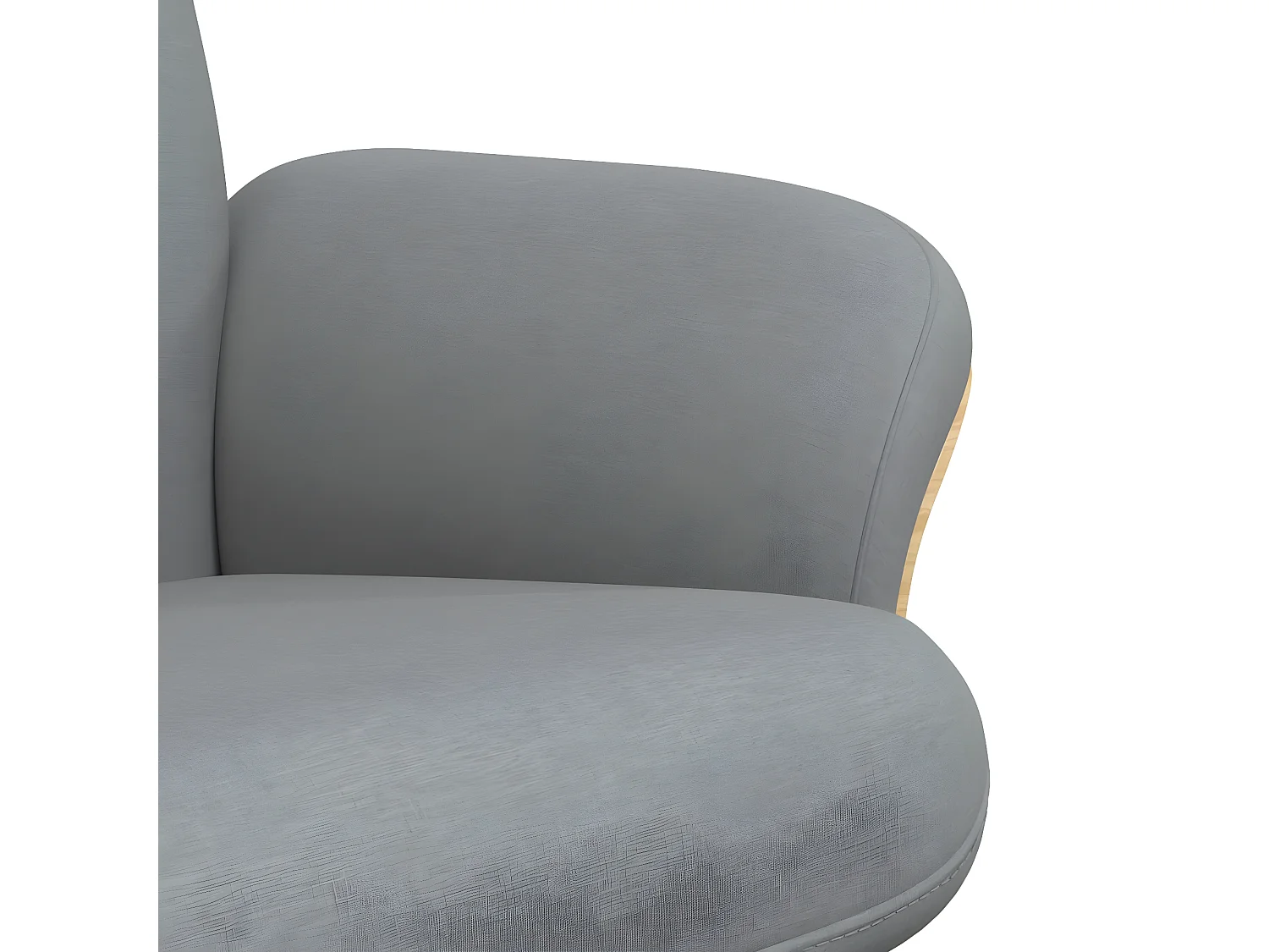 Poltroncina reclinabile con poggiapiedi in tessuto grigio chiaro