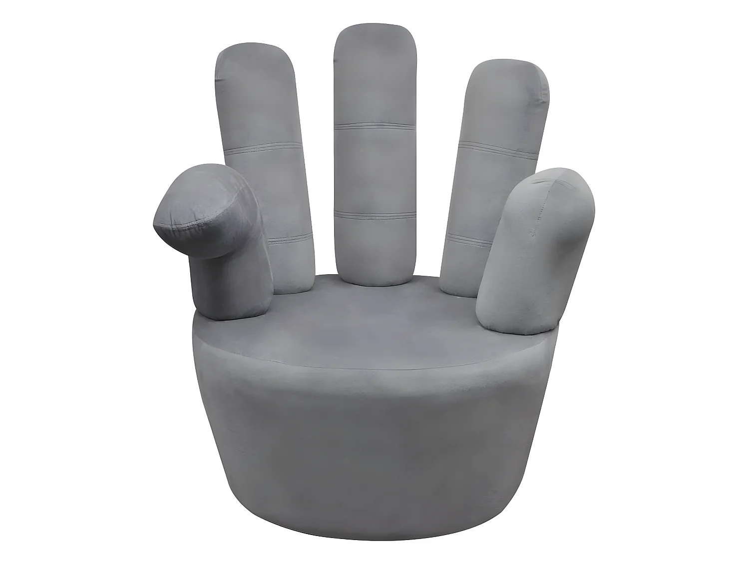 Silla con forma de mano Terciopelo Gris
