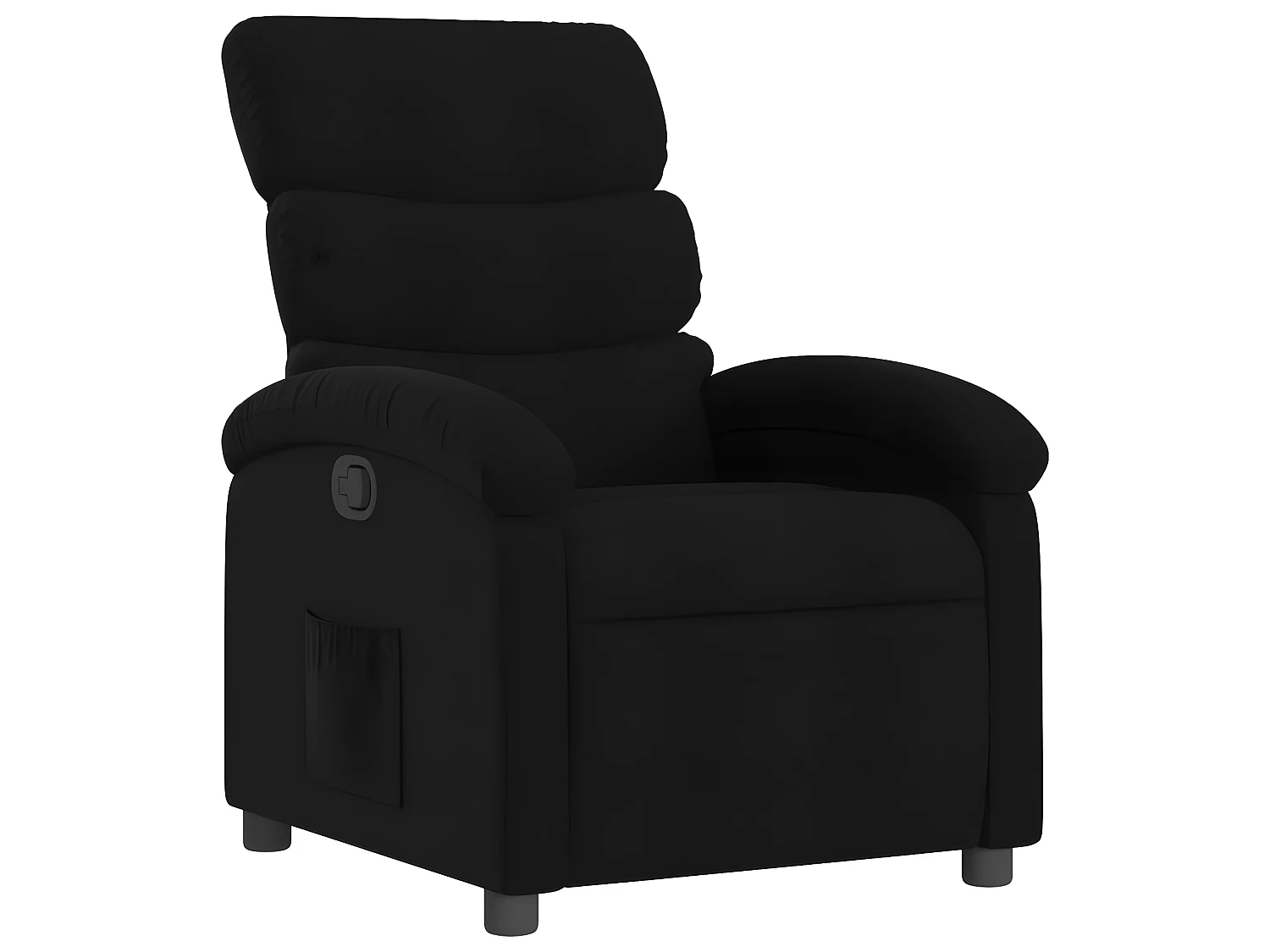 Silla reclinable de tela negra
