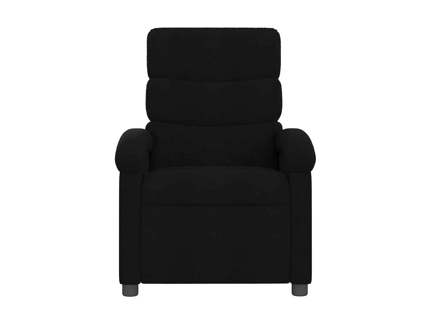 Silla reclinable de tela negra