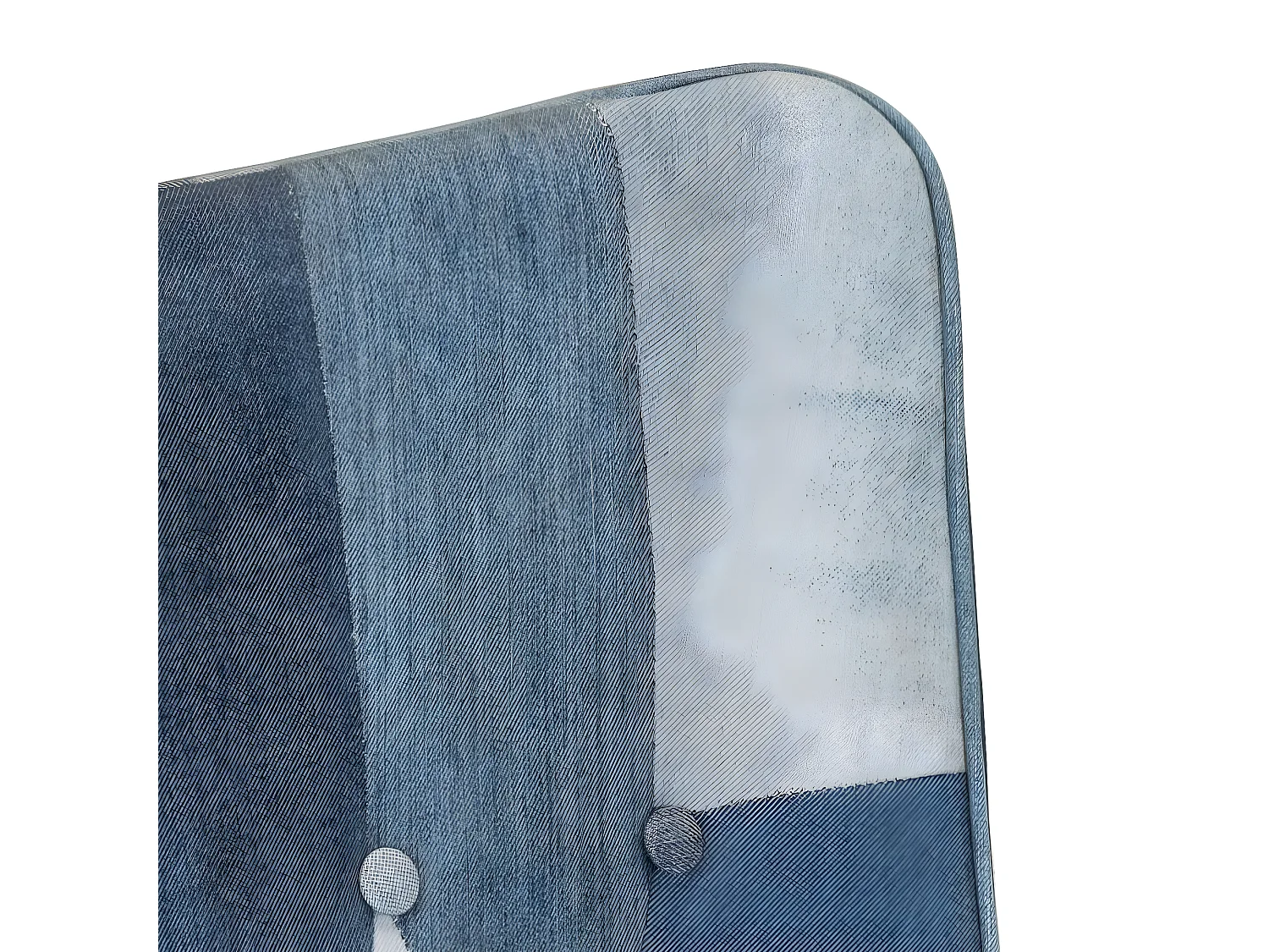 Chaise à oreilles Denim patchwork Toile