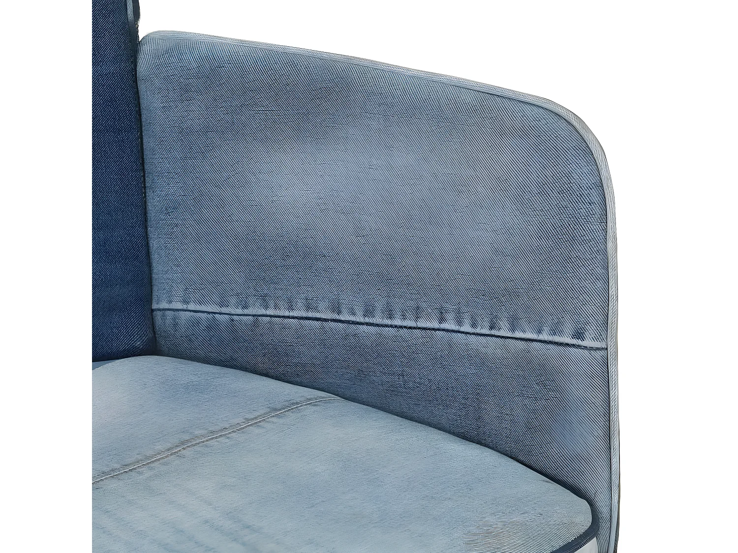 Chaise à oreilles Denim patchwork Toile