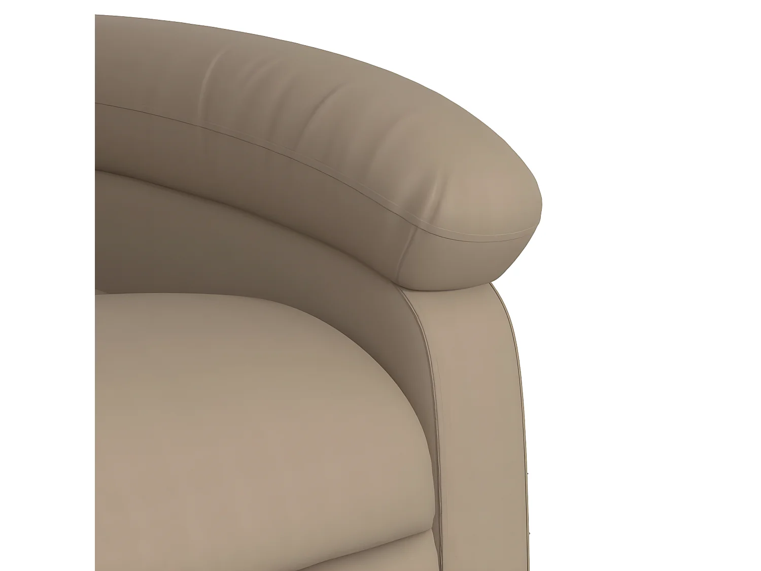 Sillón reclinable de piel sintética Cappuccino