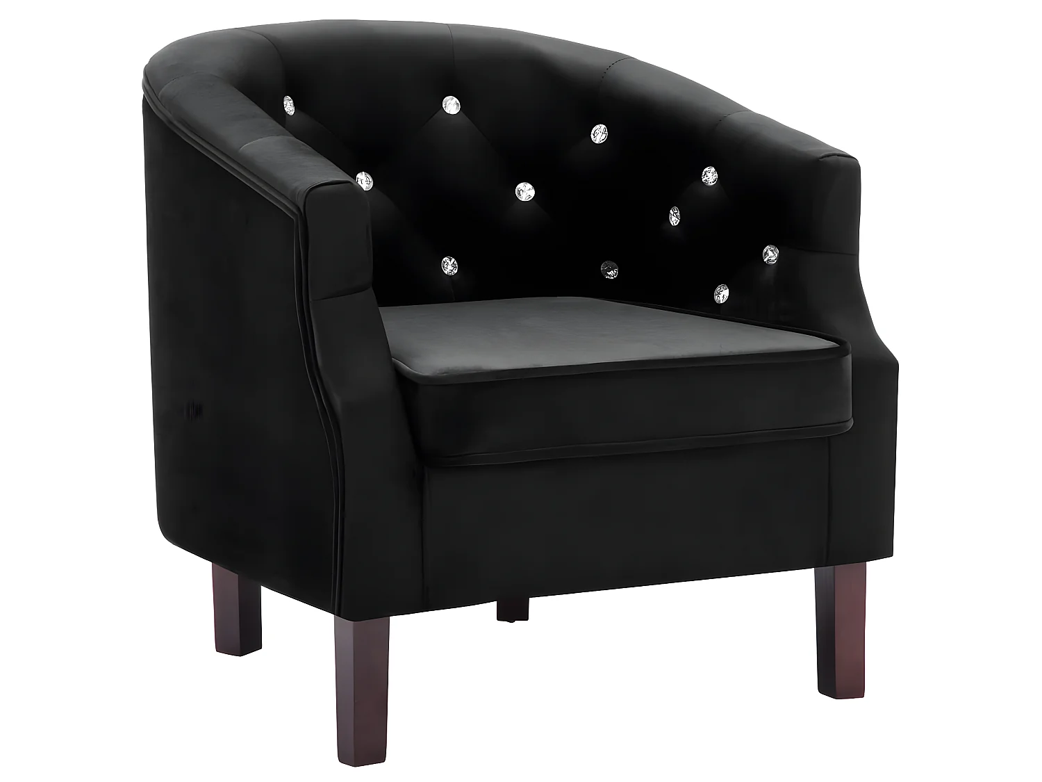 Sillón de terciopelo negro