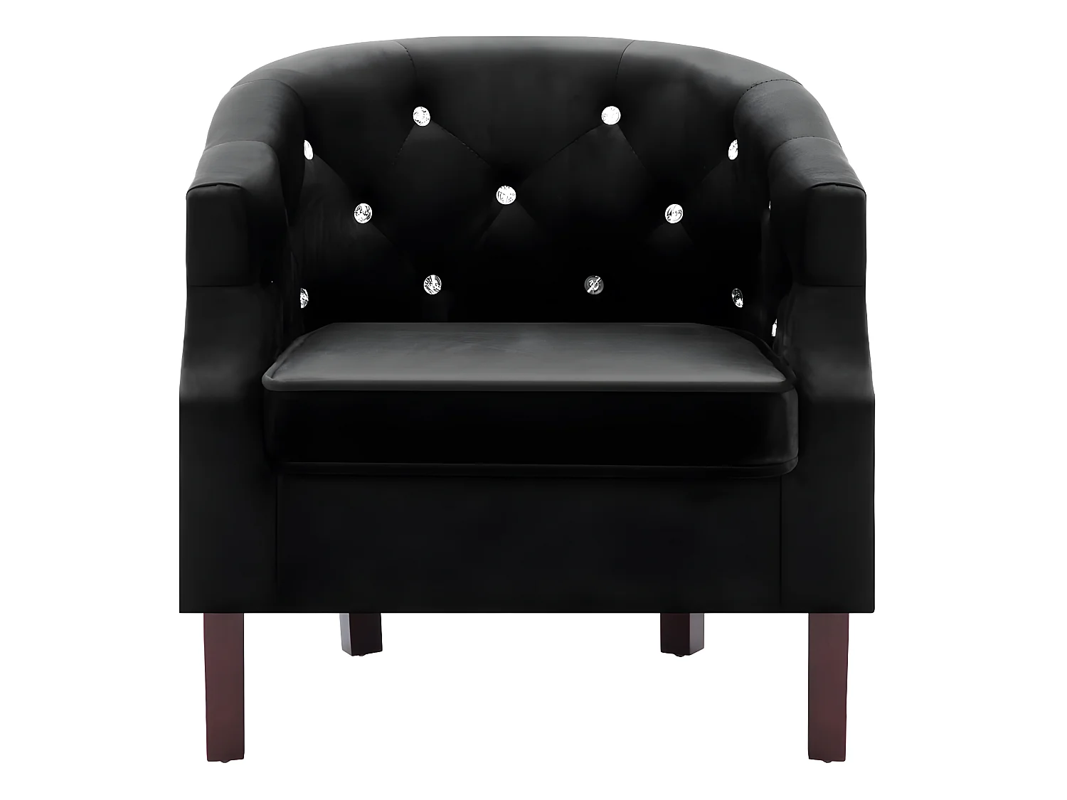 Sillón de terciopelo negro