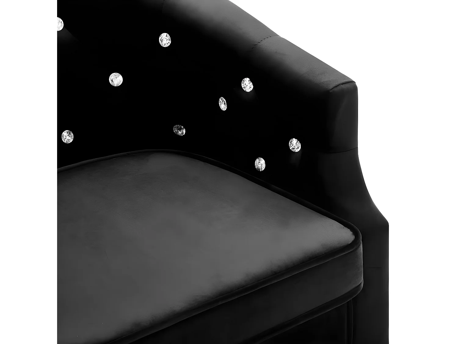 Sillón de terciopelo negro