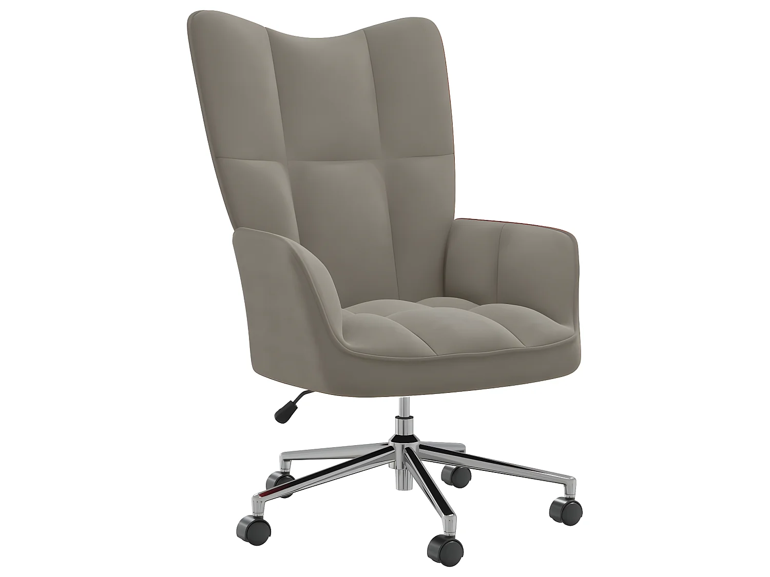 Chaise de relaxation Gris clair Velours