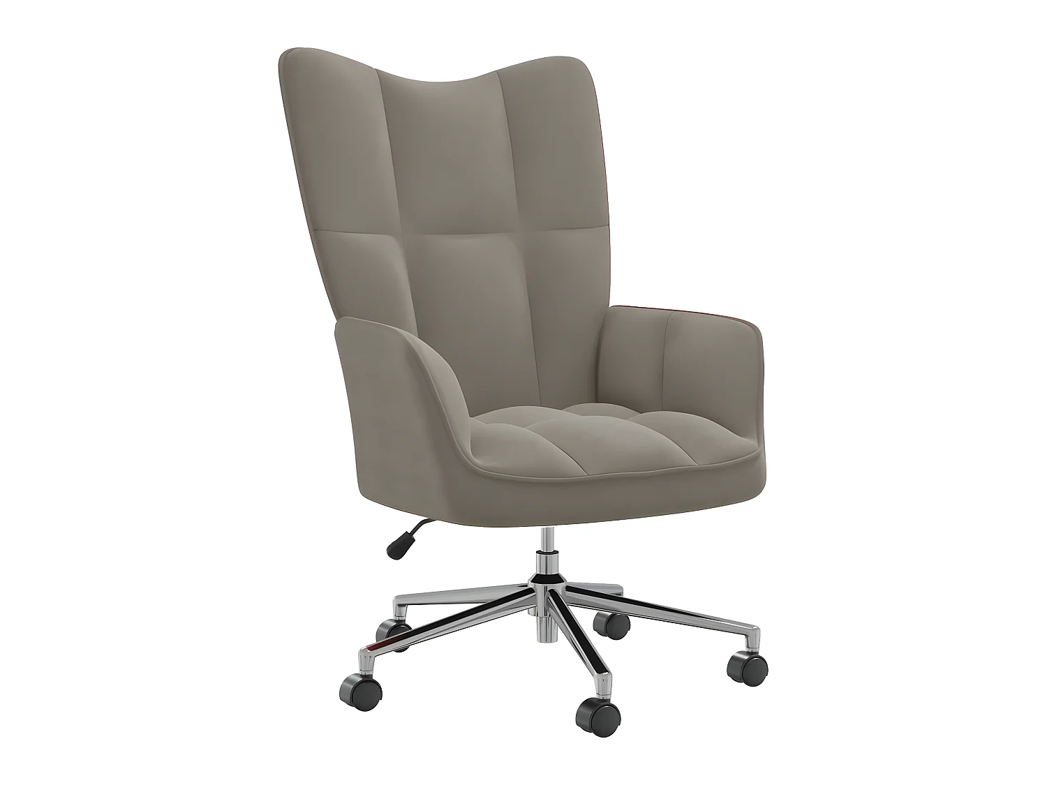 Chaise de relaxation Gris clair Velours