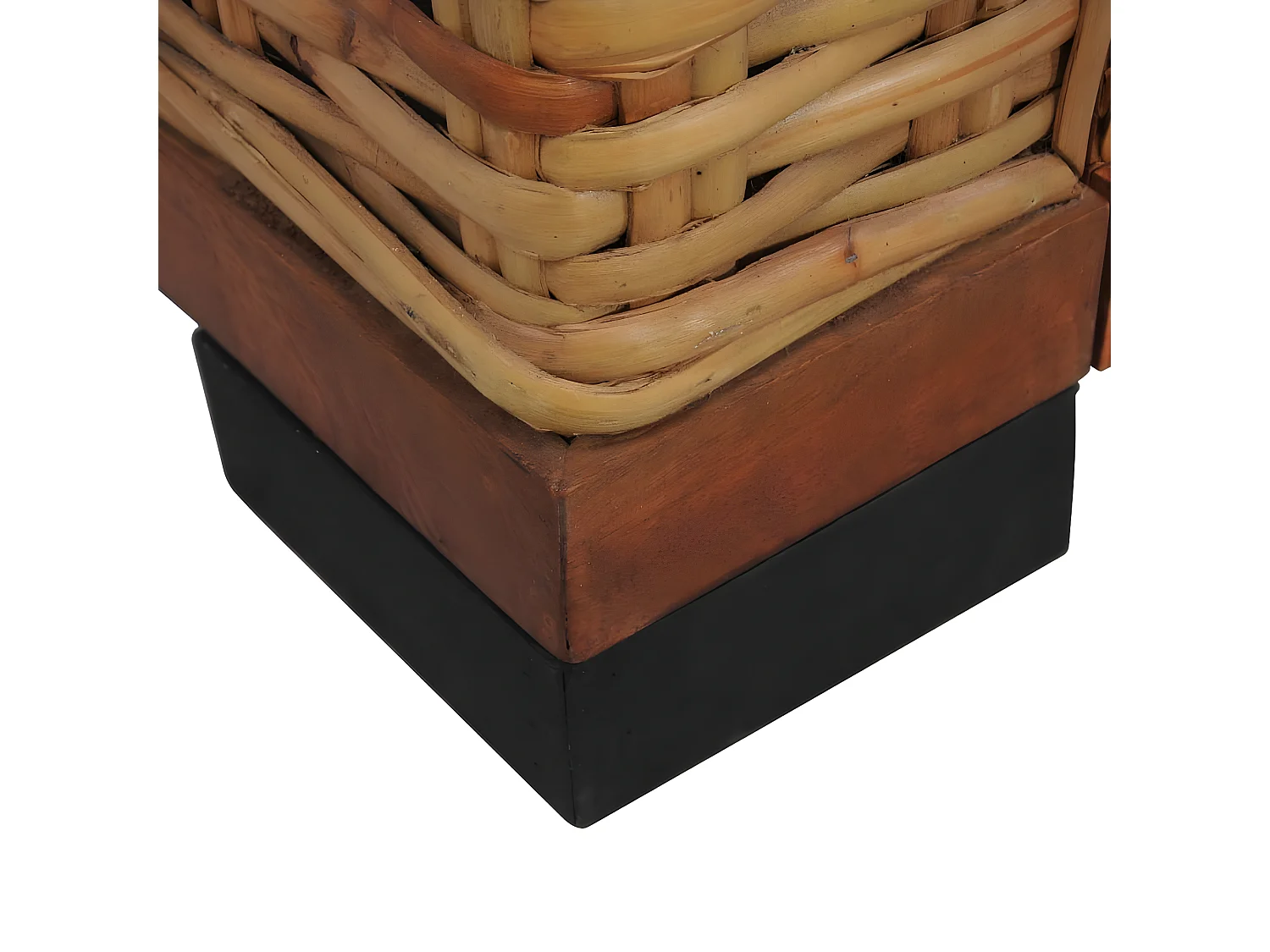 Fauteuil avec coussins Marron Rotin naturel