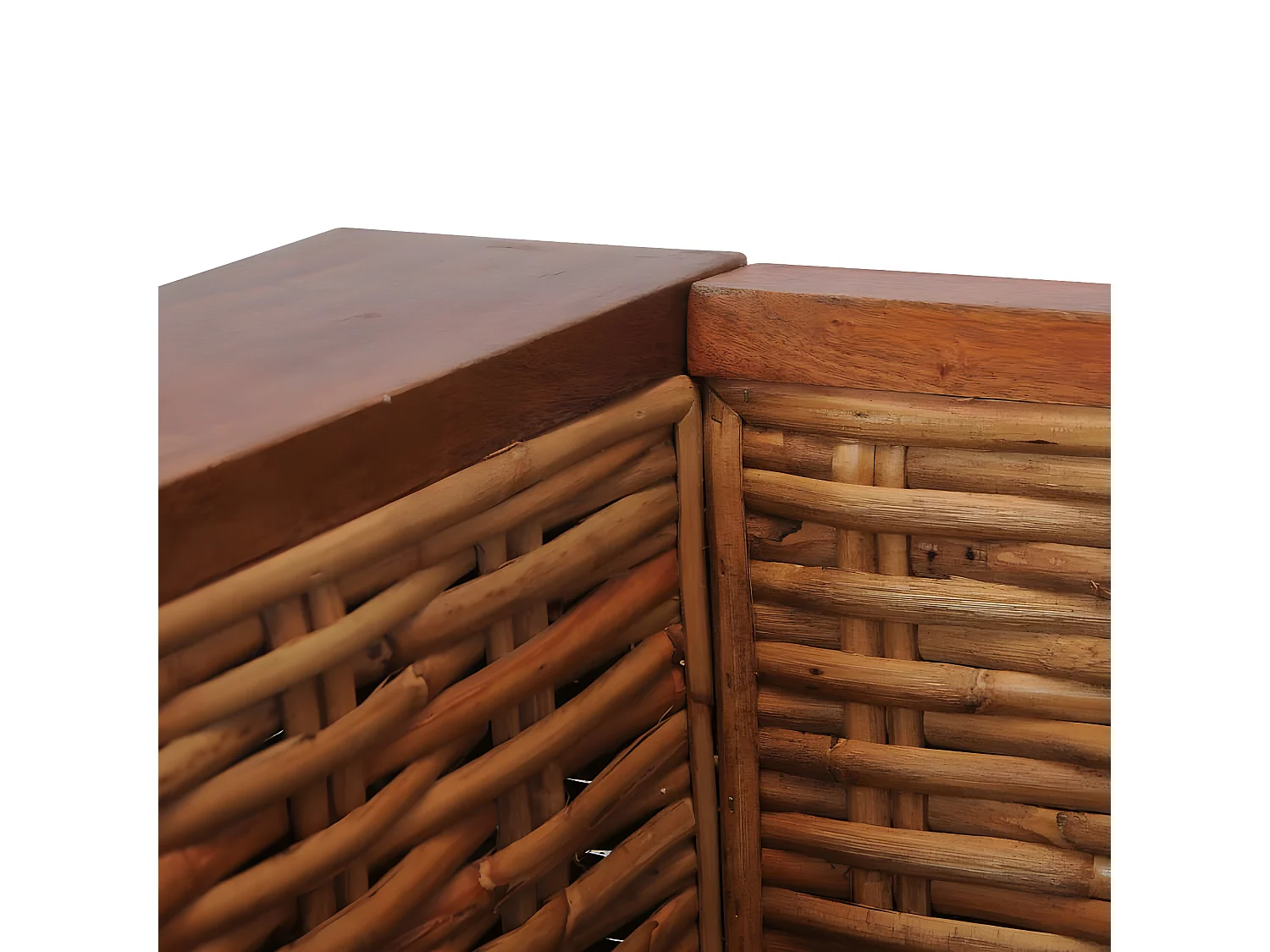 Fauteuil avec coussins Marron Rotin naturel