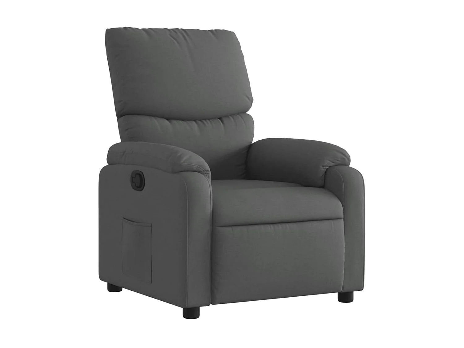 Poltrona reclinabile in tessuto grigio scuro