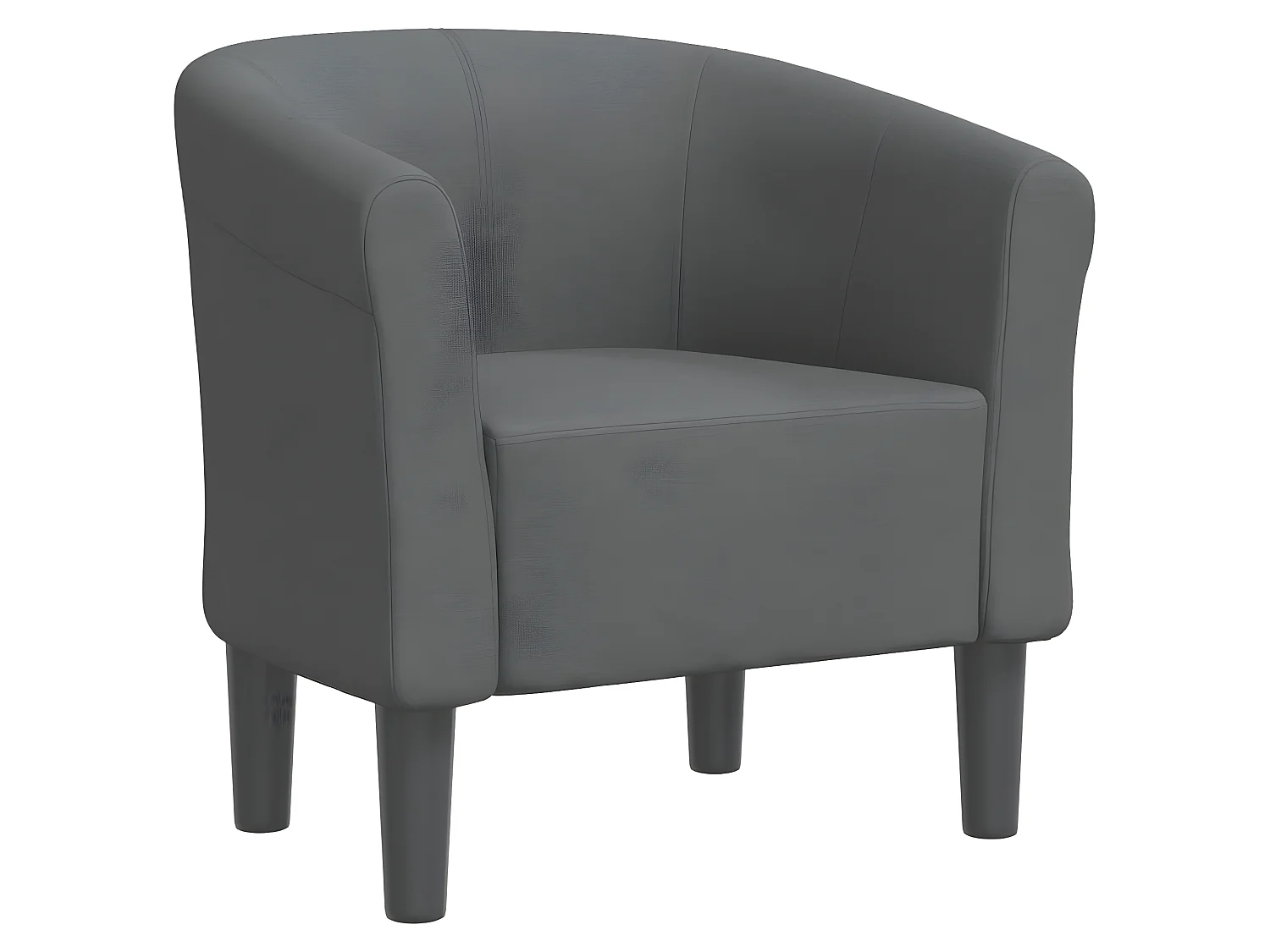 Fauteuil cabriolet gris foncé tissu