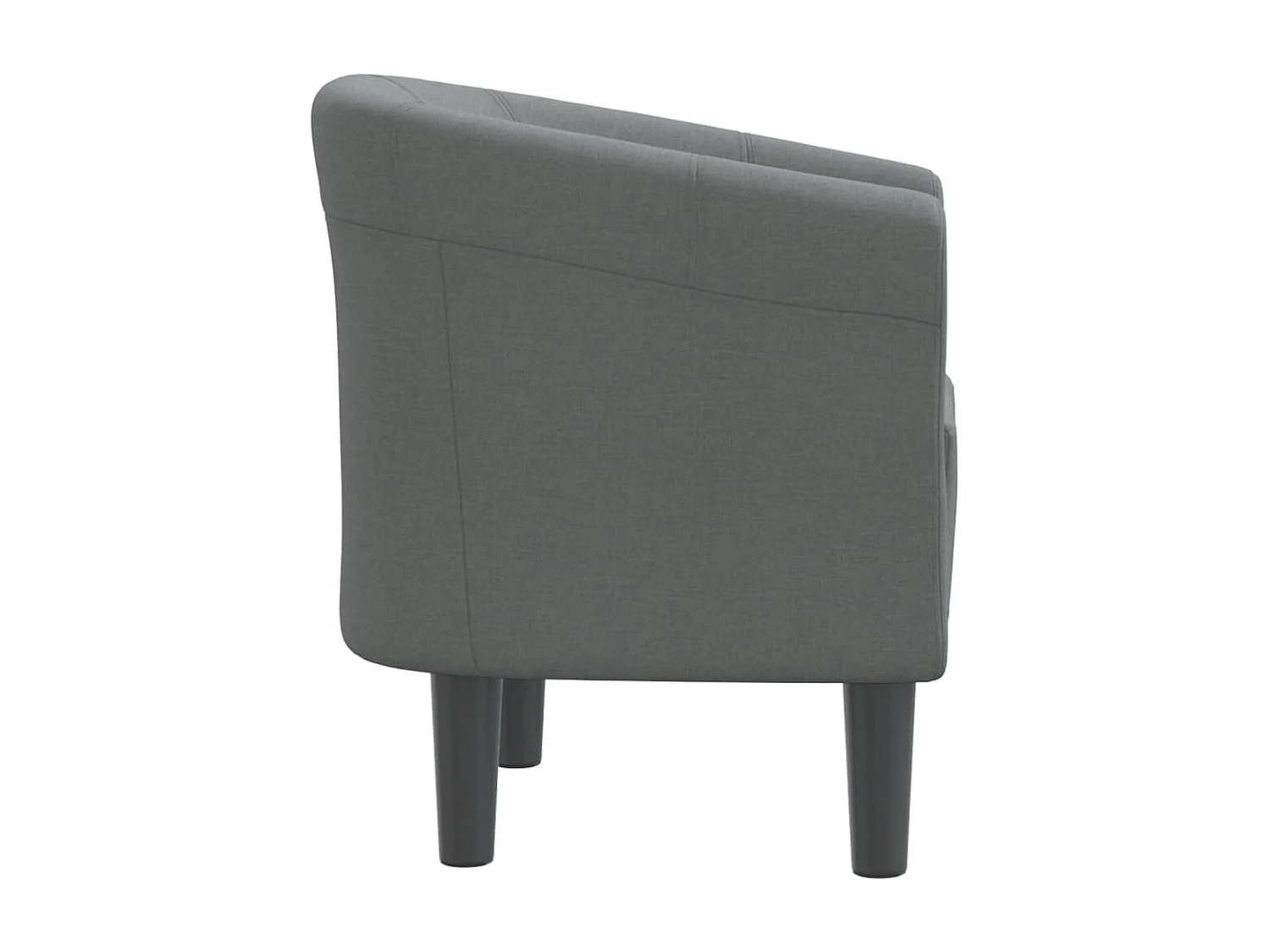Fauteuil cabriolet gris foncé tissu