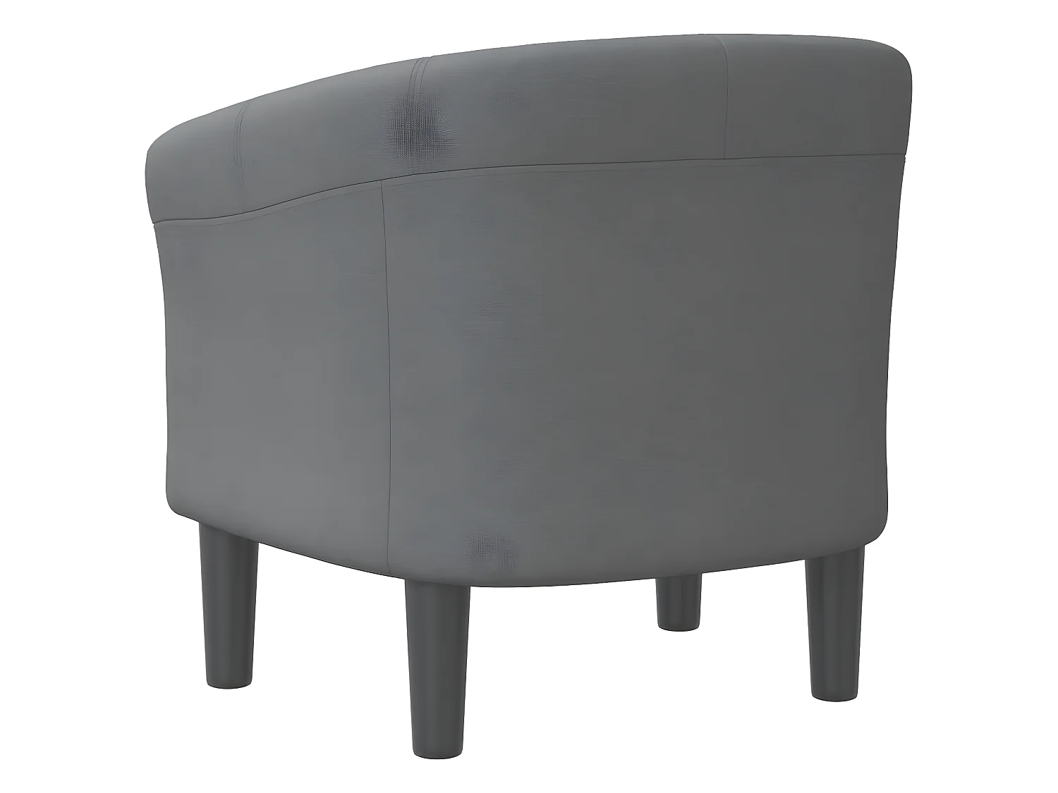 Fauteuil cabriolet gris foncé tissu