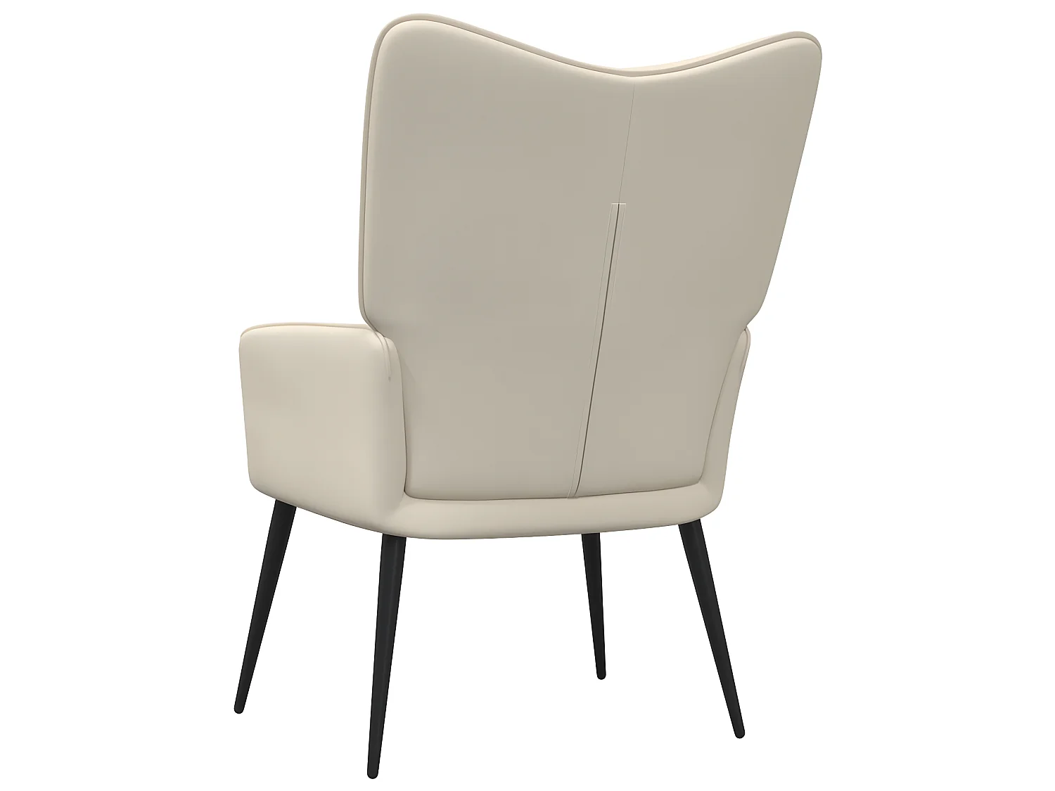 Sillón de relajación con taburete Tela Crema