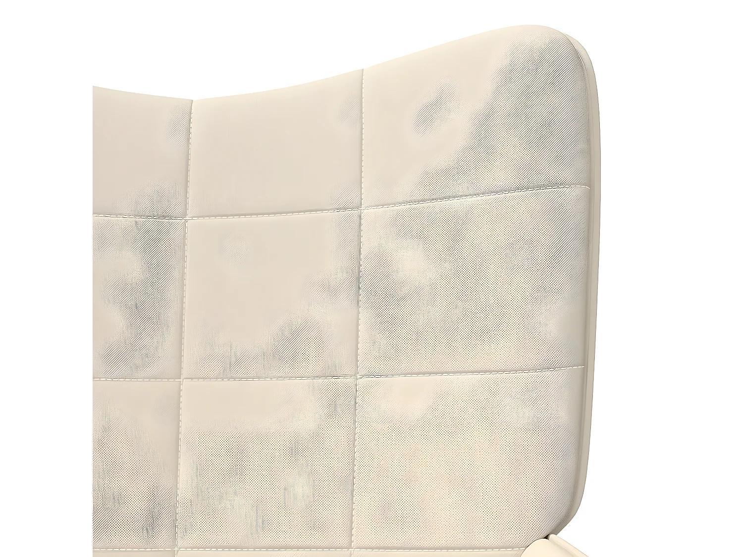 Sillón de relajación con taburete Tela Crema