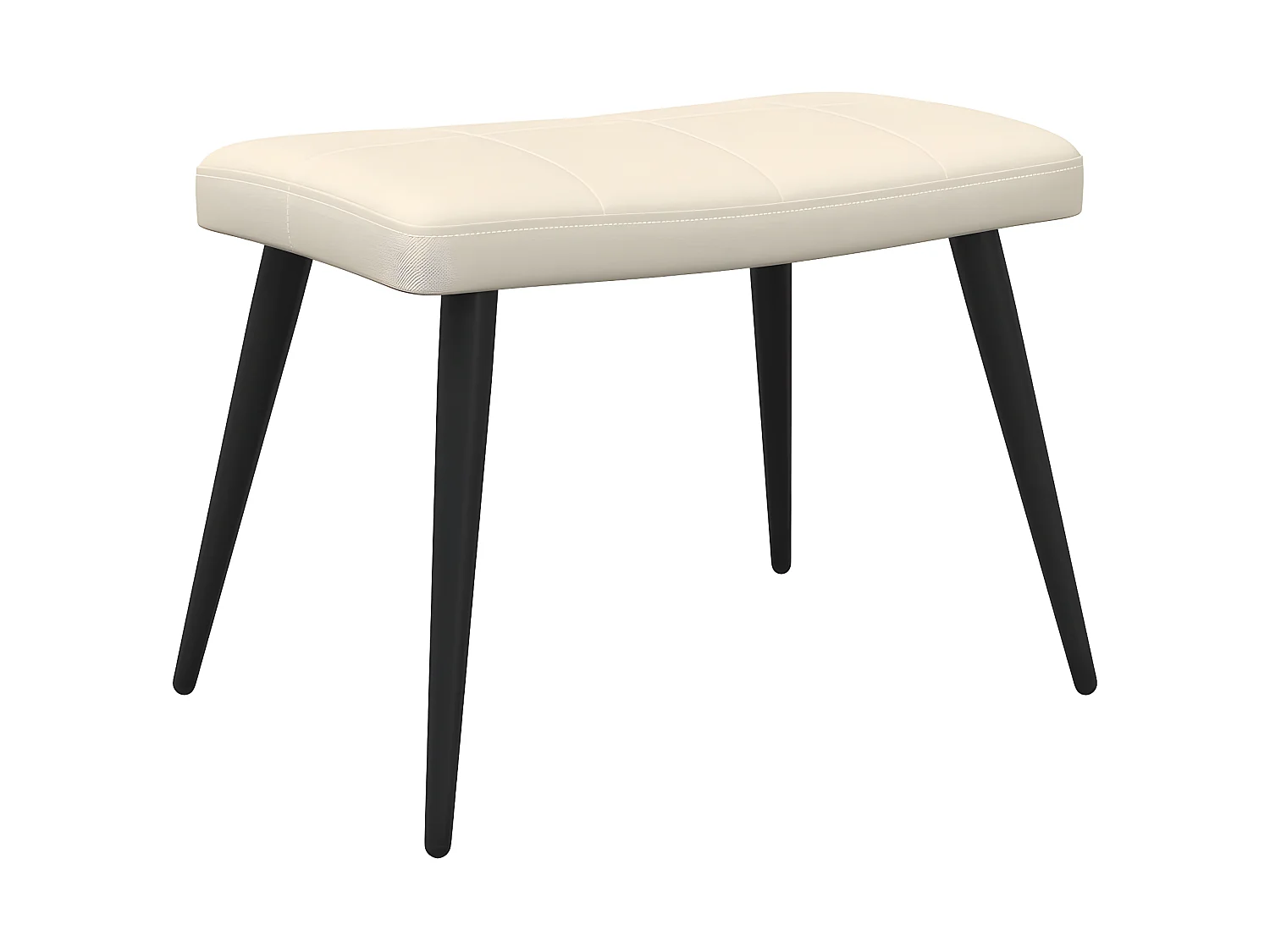 Sillón de relajación con taburete Tela Crema