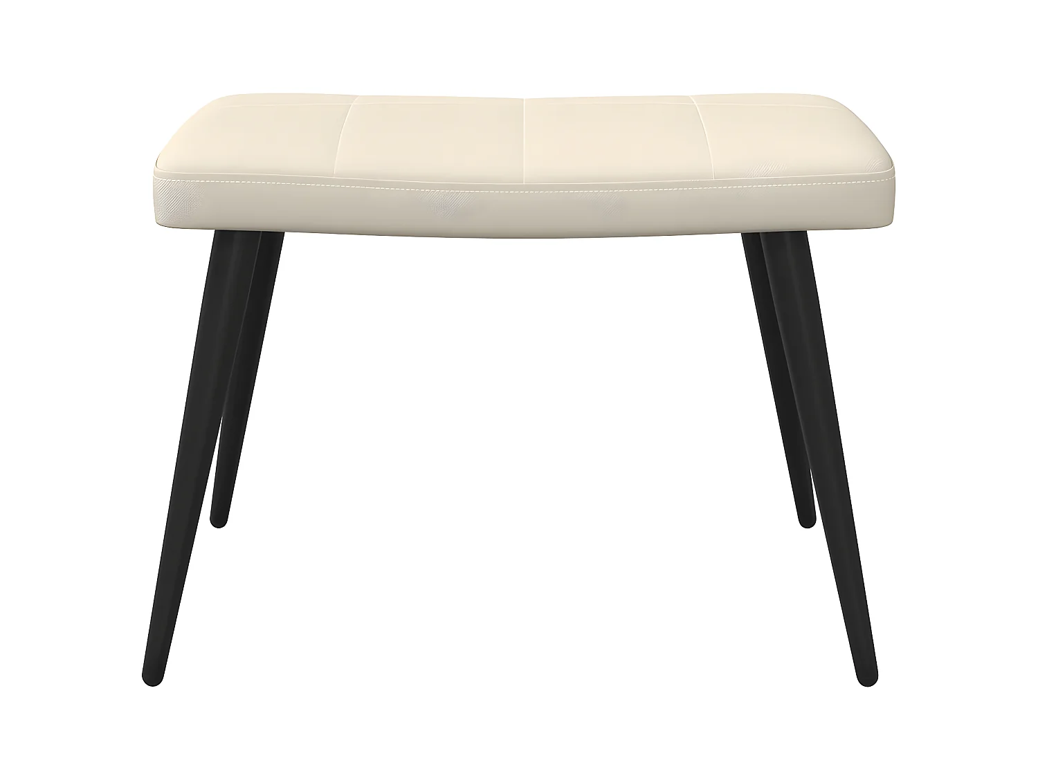 Sillón de relajación con taburete Tela Crema