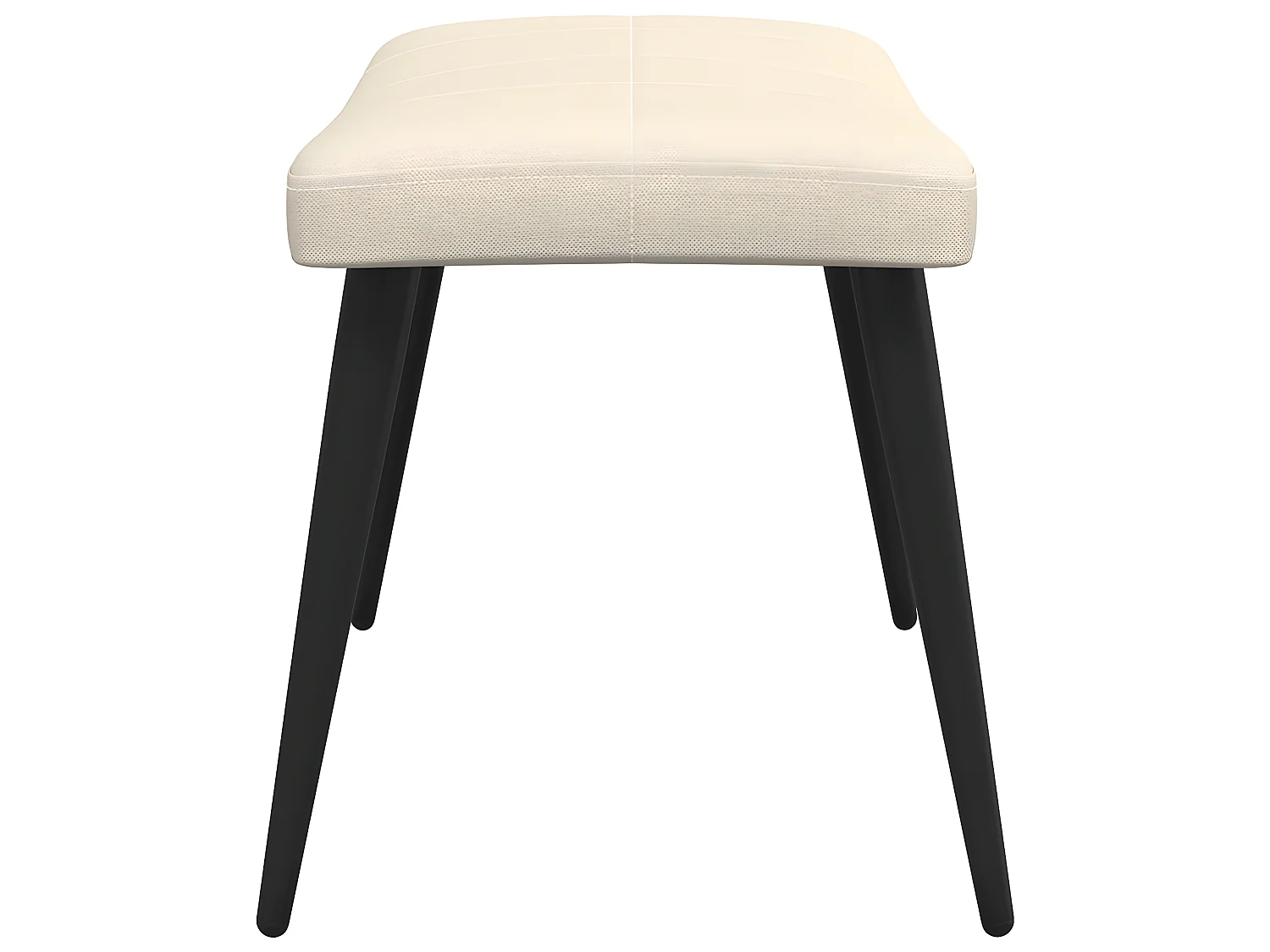 Sillón de relajación con taburete Tela Crema