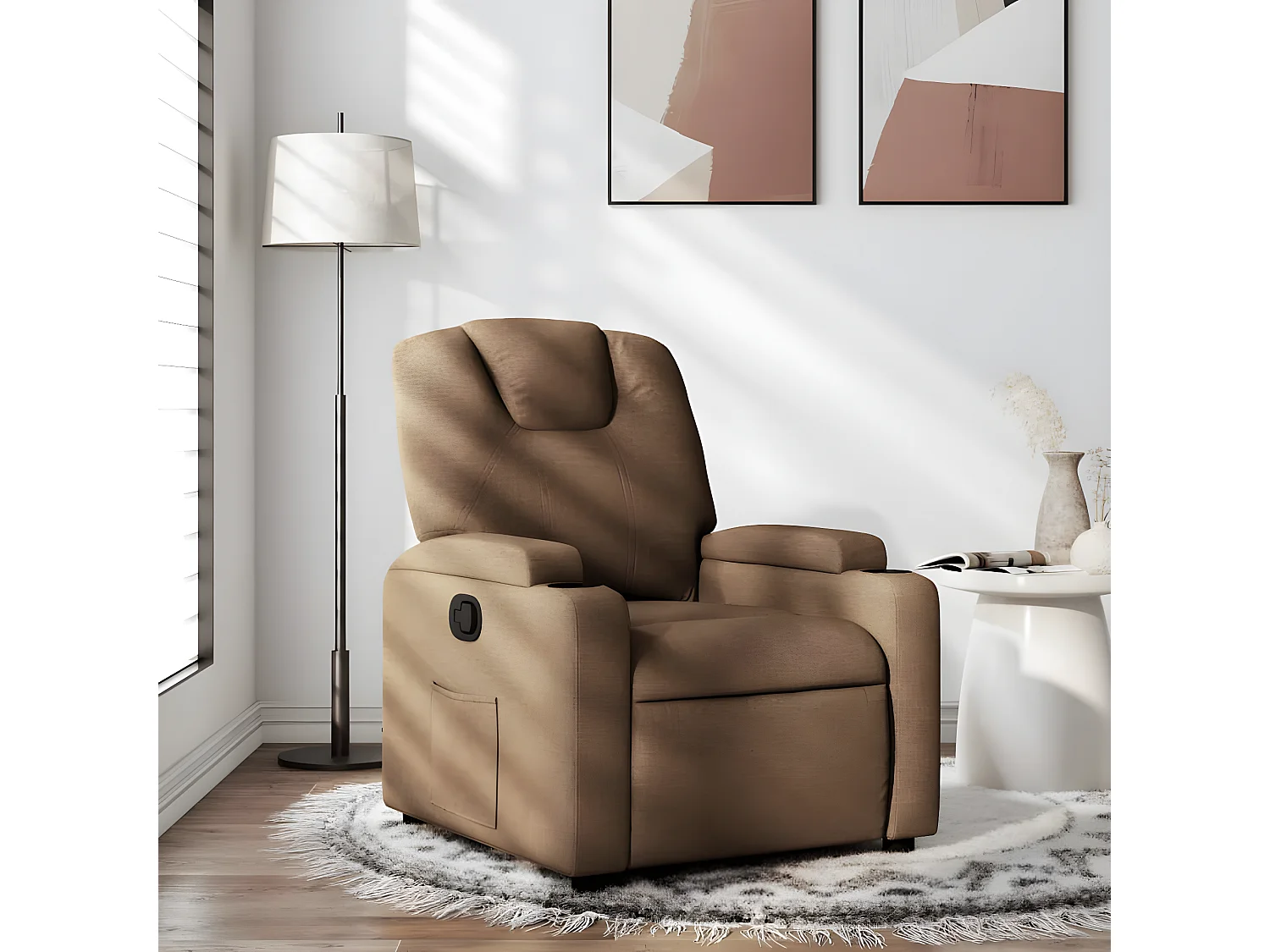 Fauteuil inclinable Marron Tissu