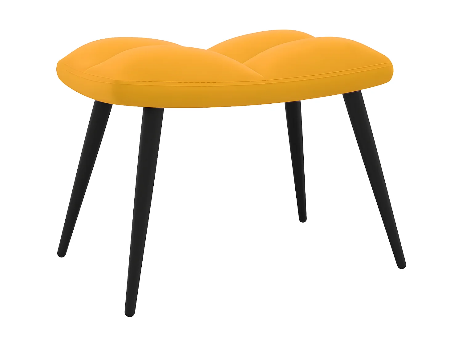 Sillón de relajación con reposapiés Terciopelo amarillo mostaza