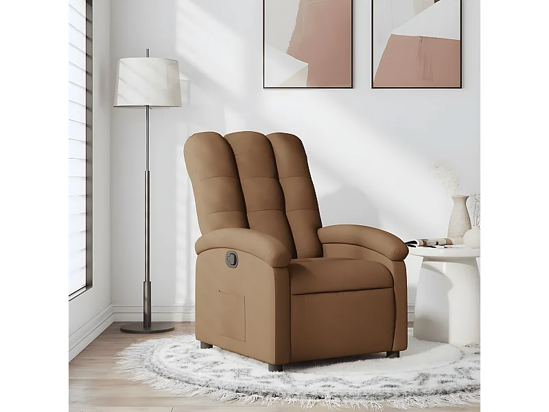 Fauteuil inclinable Marron Tissu