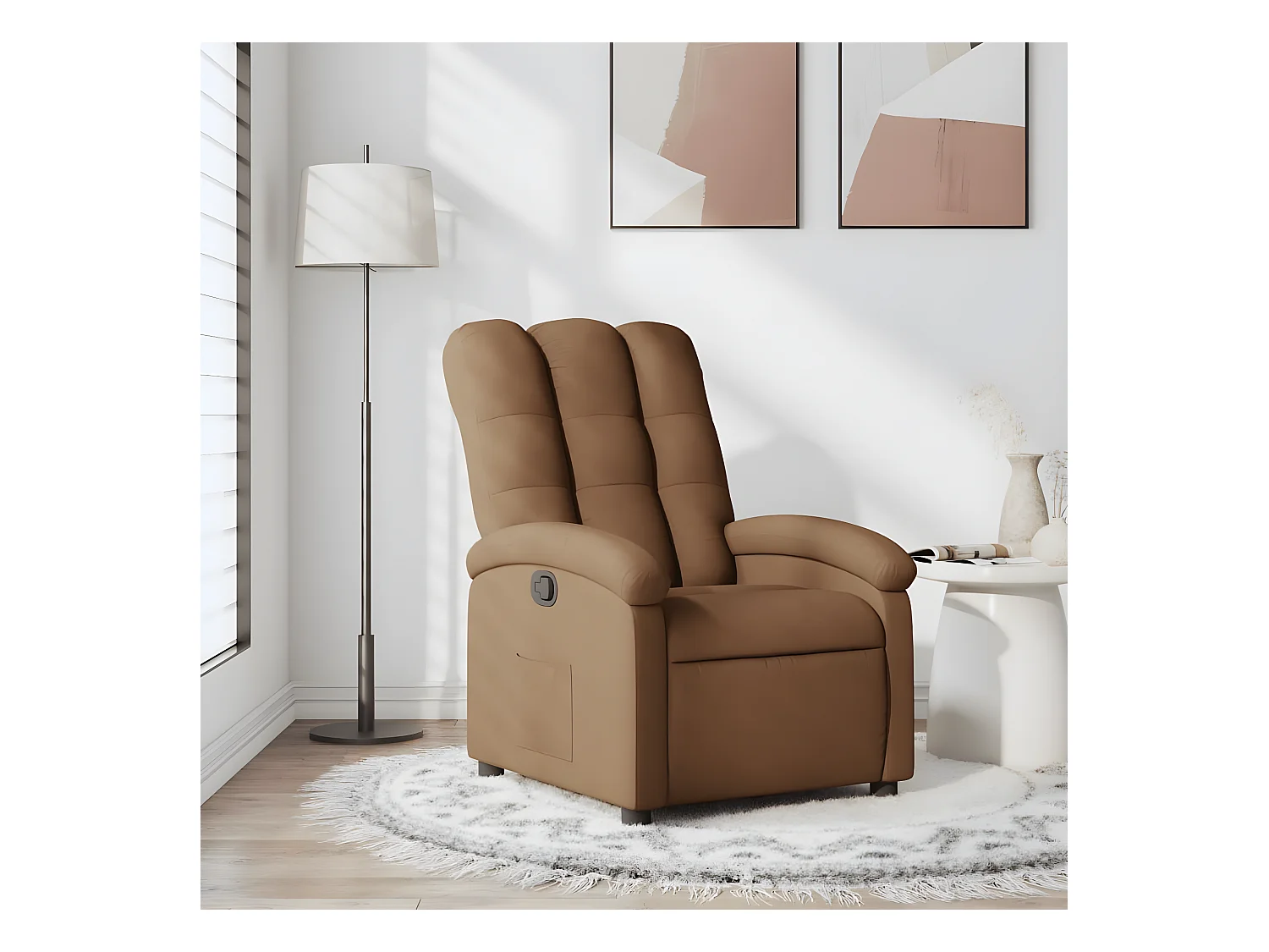 Fauteuil inclinable Marron Tissu