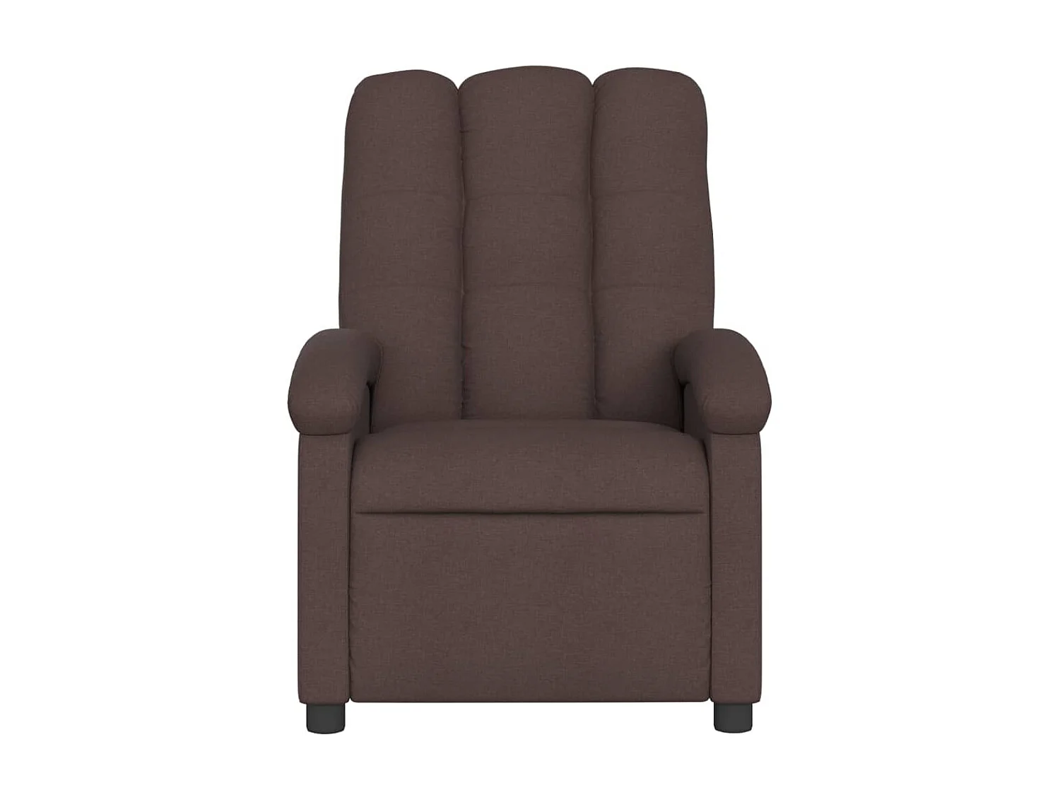 Sillón reclinable de tela marrón oscuro