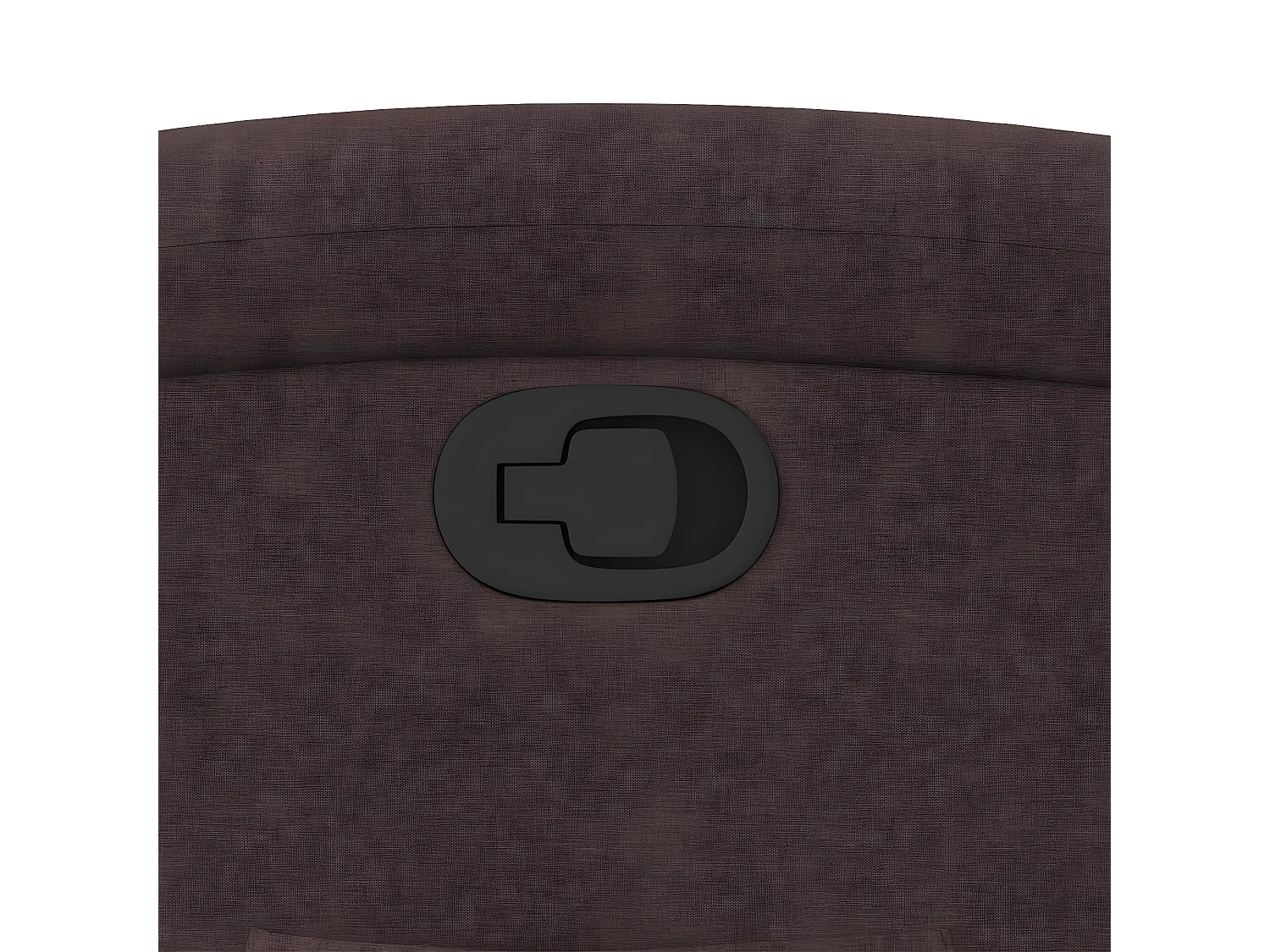 Sillón reclinable de tela marrón oscuro