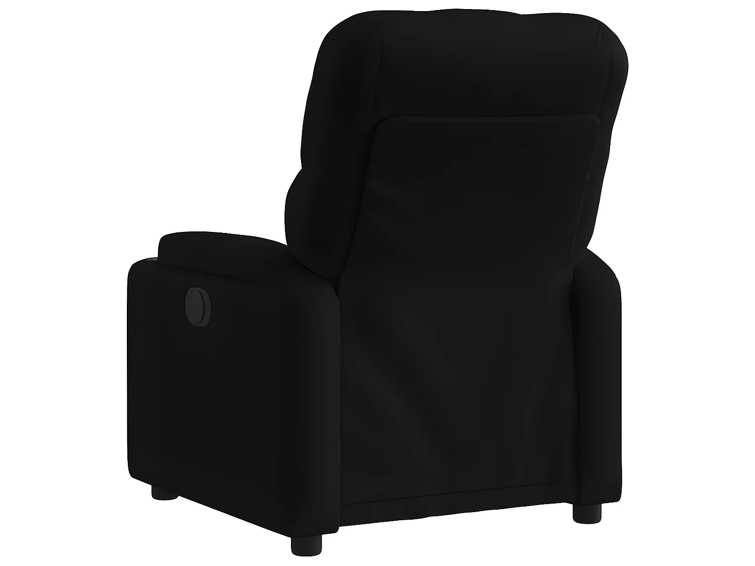 Silla reclinable de tela negra