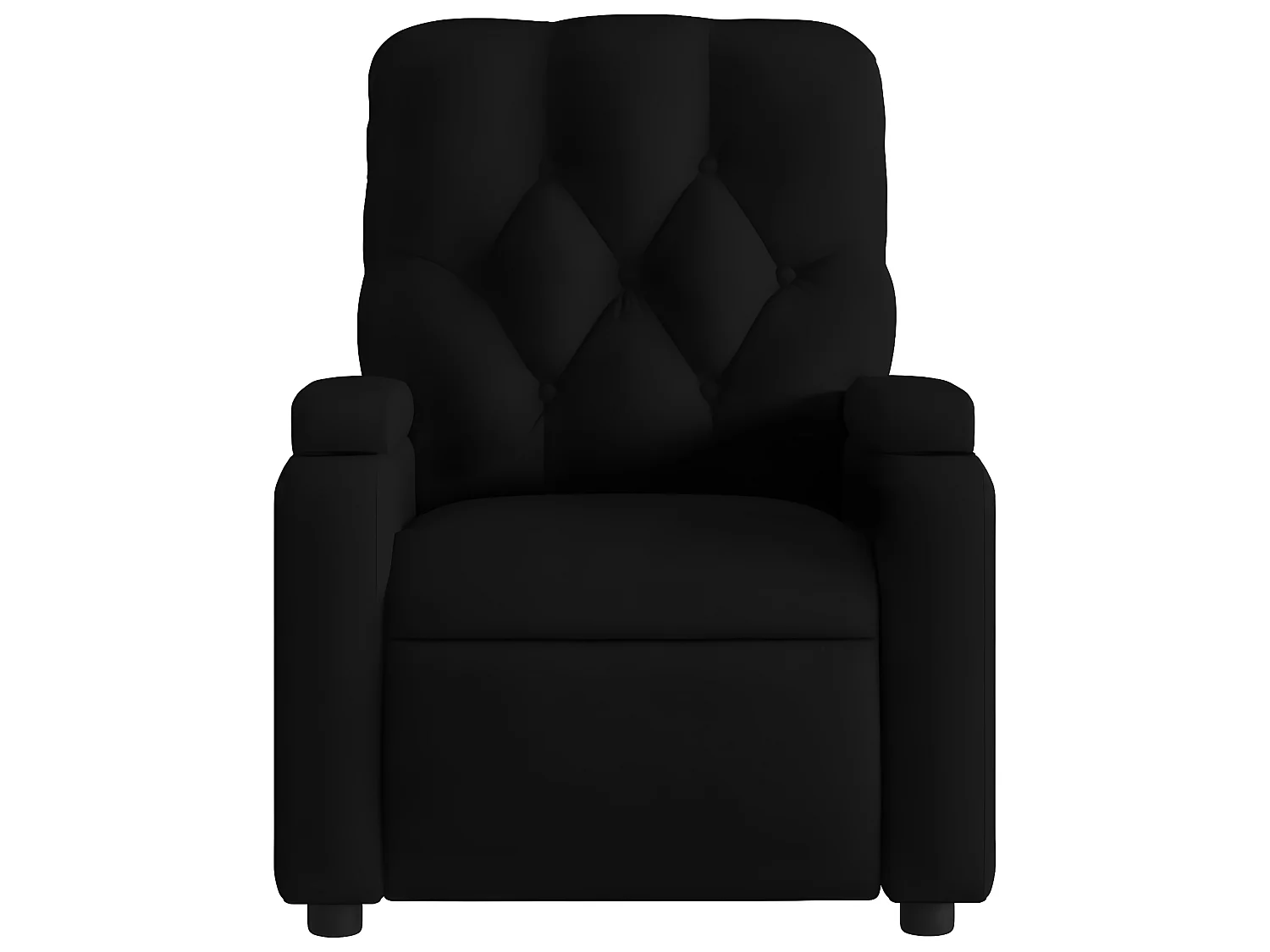 Silla reclinable de tela negra
