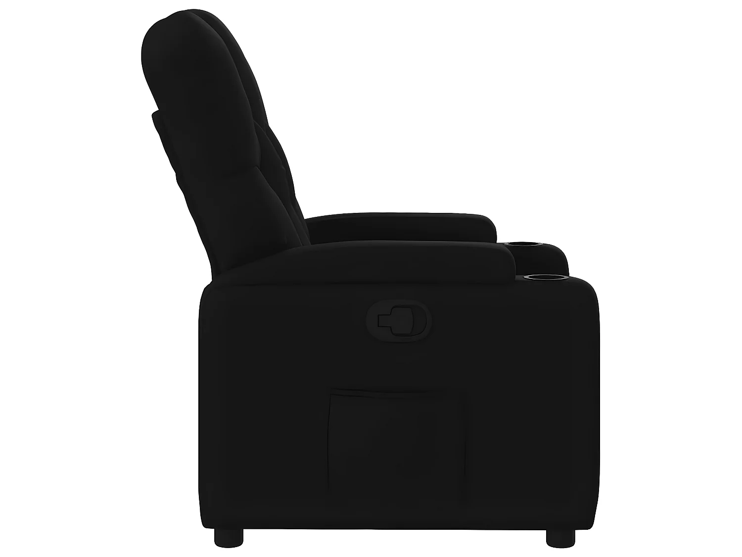 Silla reclinable de tela negra