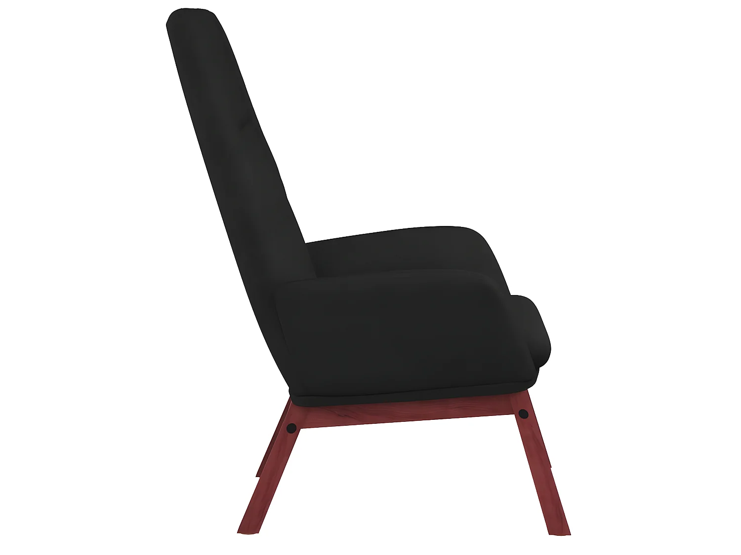 Chaise de relaxation Noir Tissu