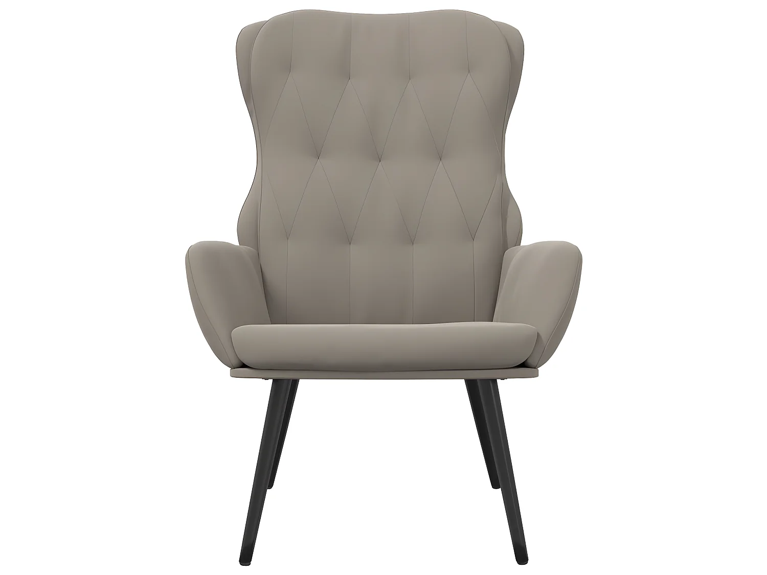 Cadeira de relaxamento veludo cinza claro