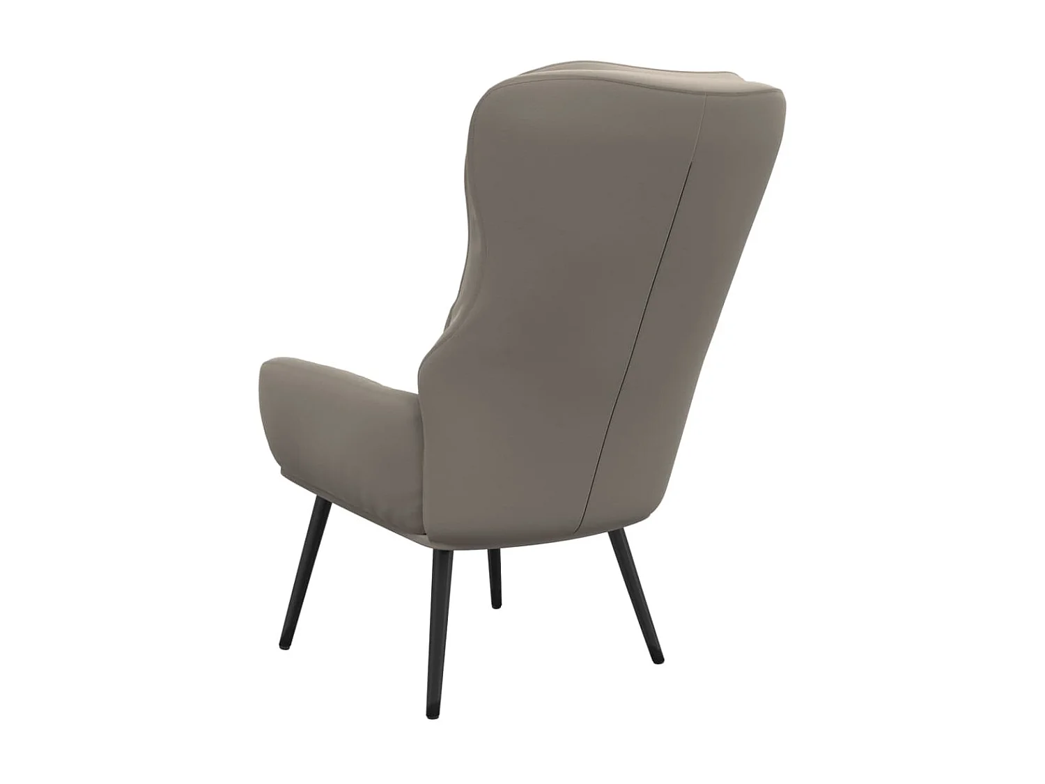 Cadeira de relaxamento veludo cinza claro