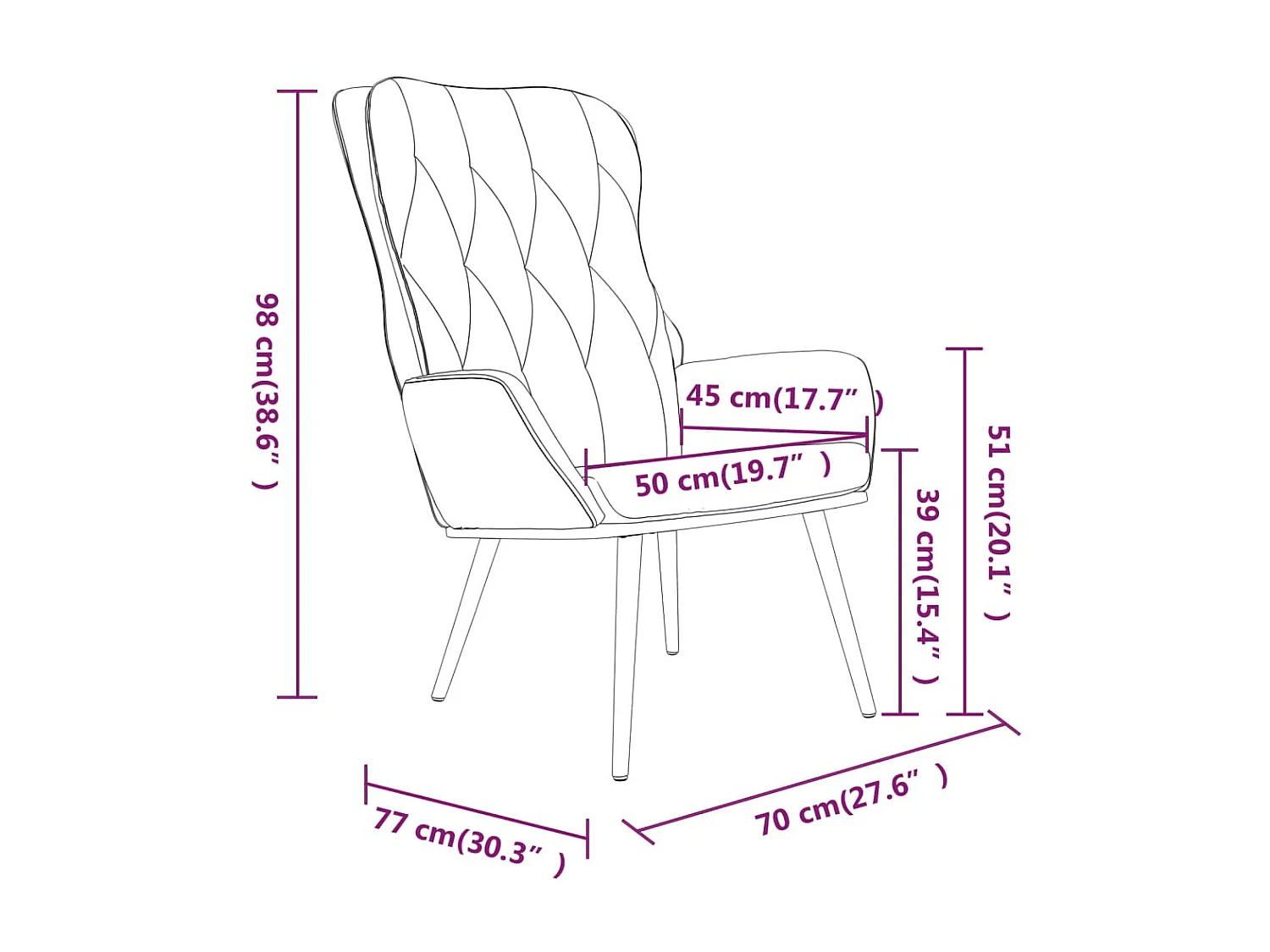 Cadeira de relaxamento veludo cinza claro