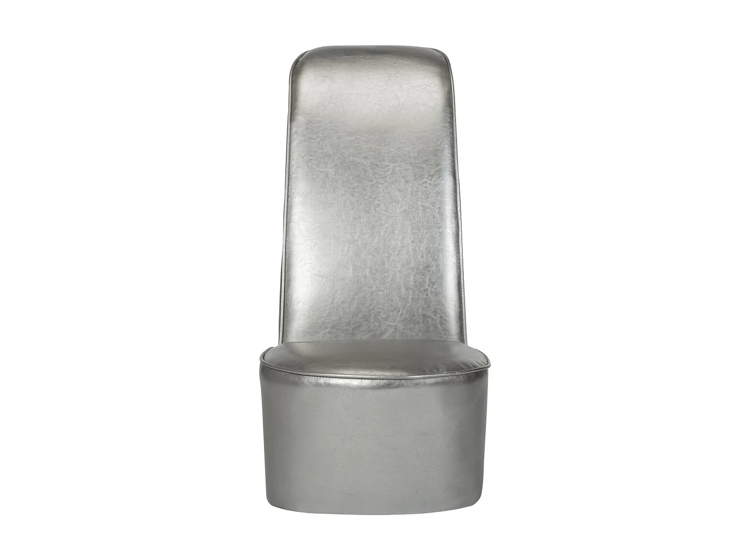 Silla Zapato Tacón Piel Sintética Plata