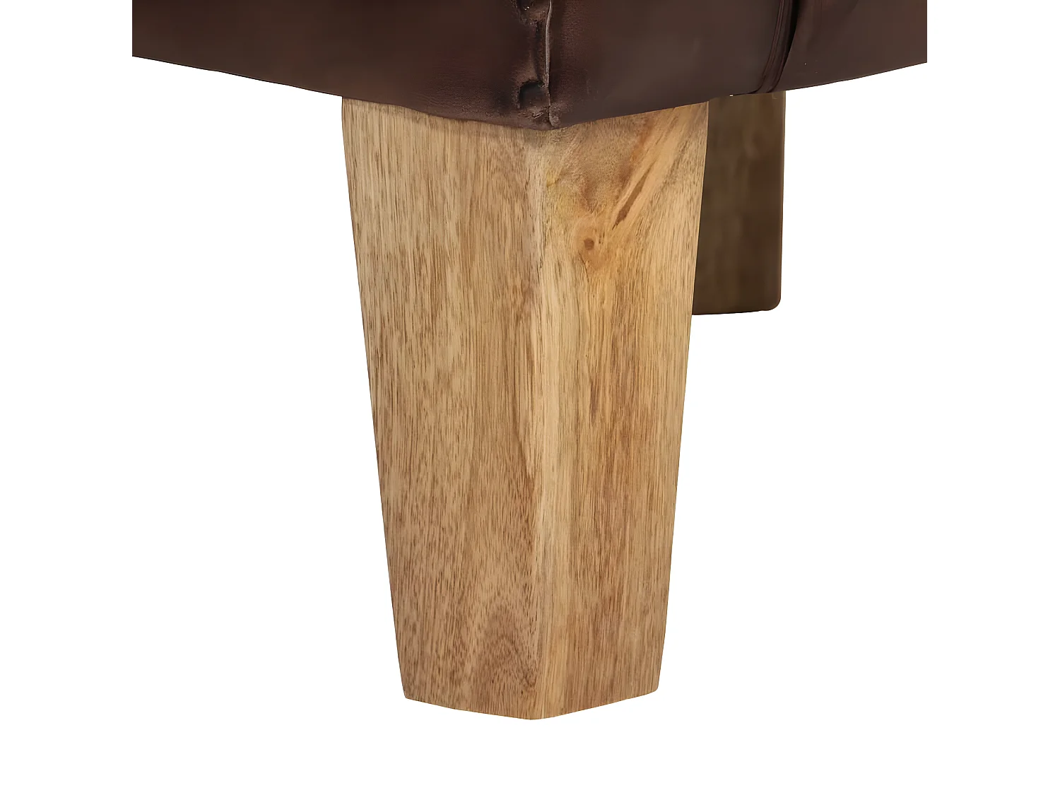 Fauteuil cabriolet marron clair cuir véritable